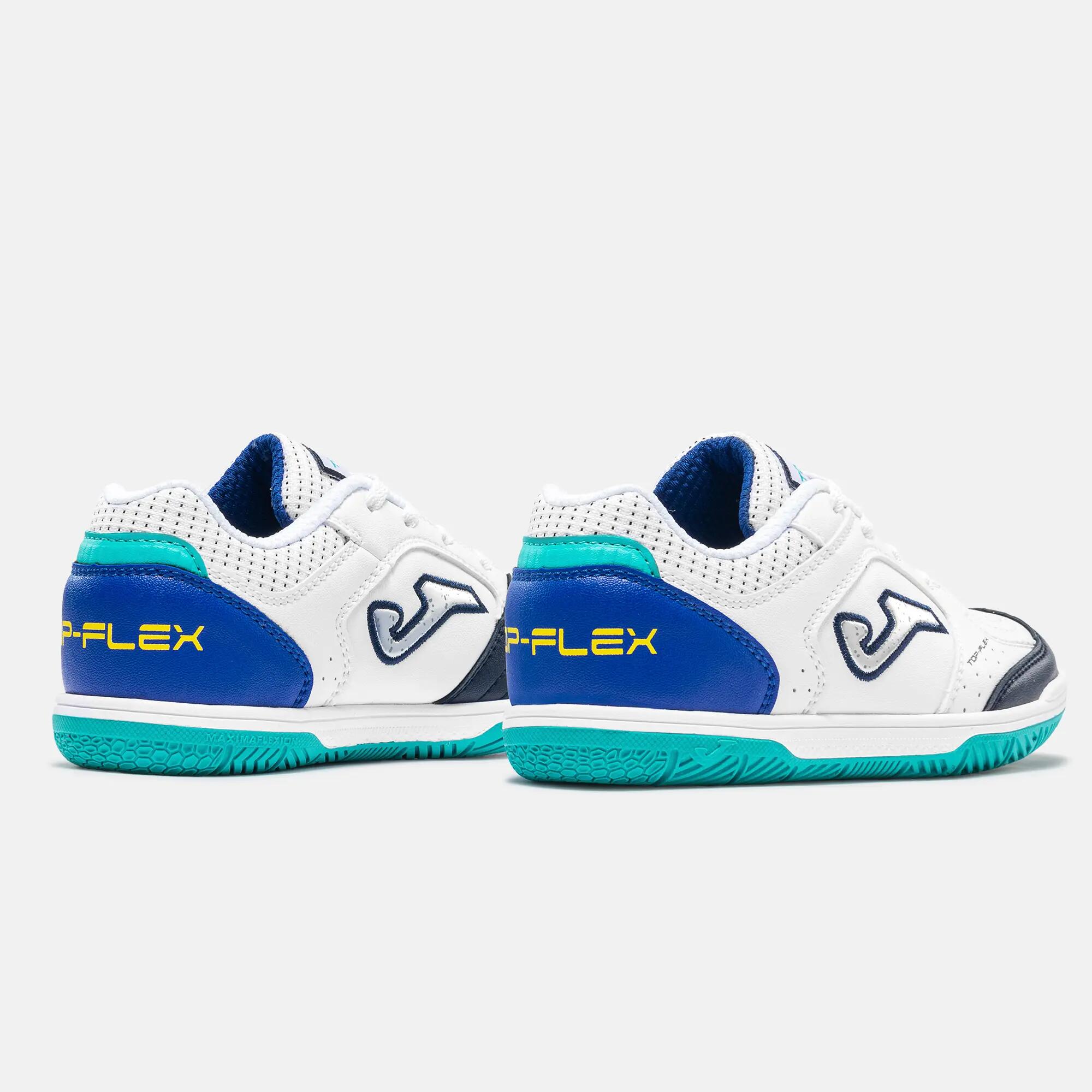 Zapatillas Fútbol Sala Niños Joma Top Flex Jr 26 IN Blanco 3/5