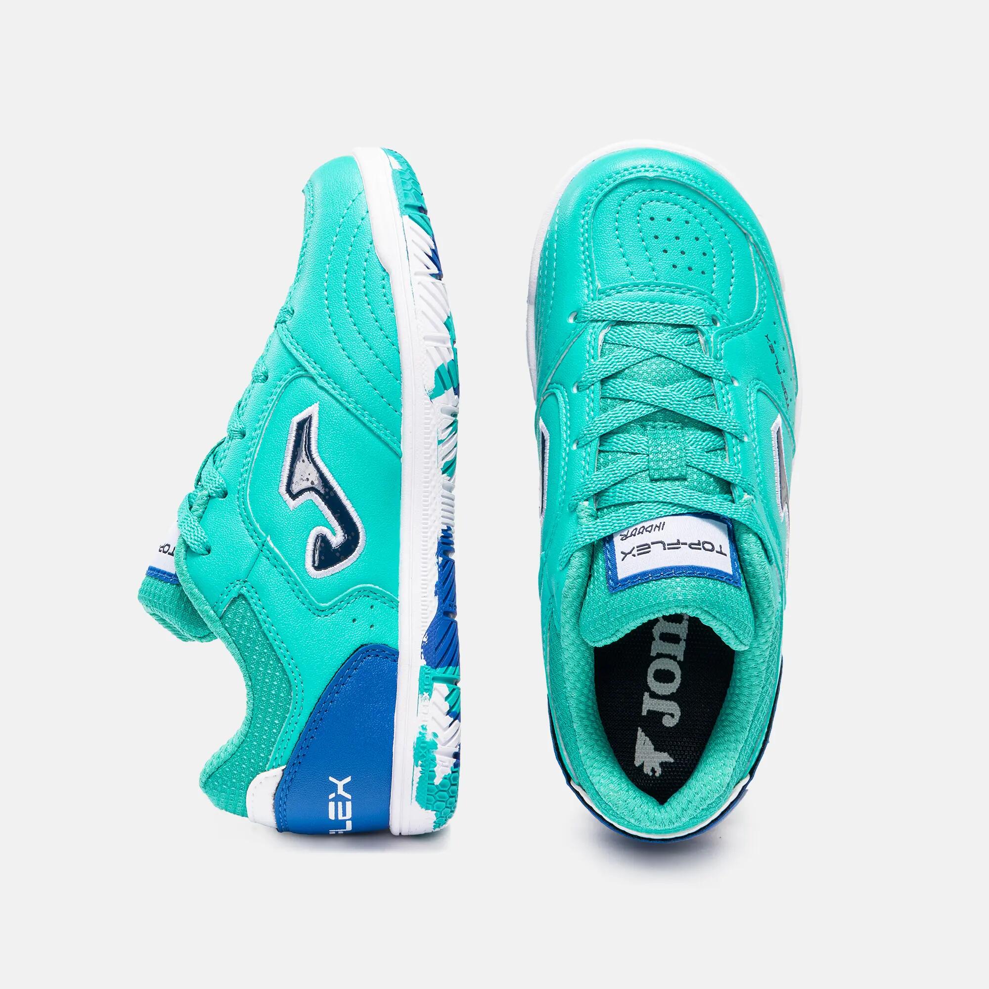 Zapatillas Fútbol Sala Niños Joma Top Flex Jr 26 IN Turquesa 4/5