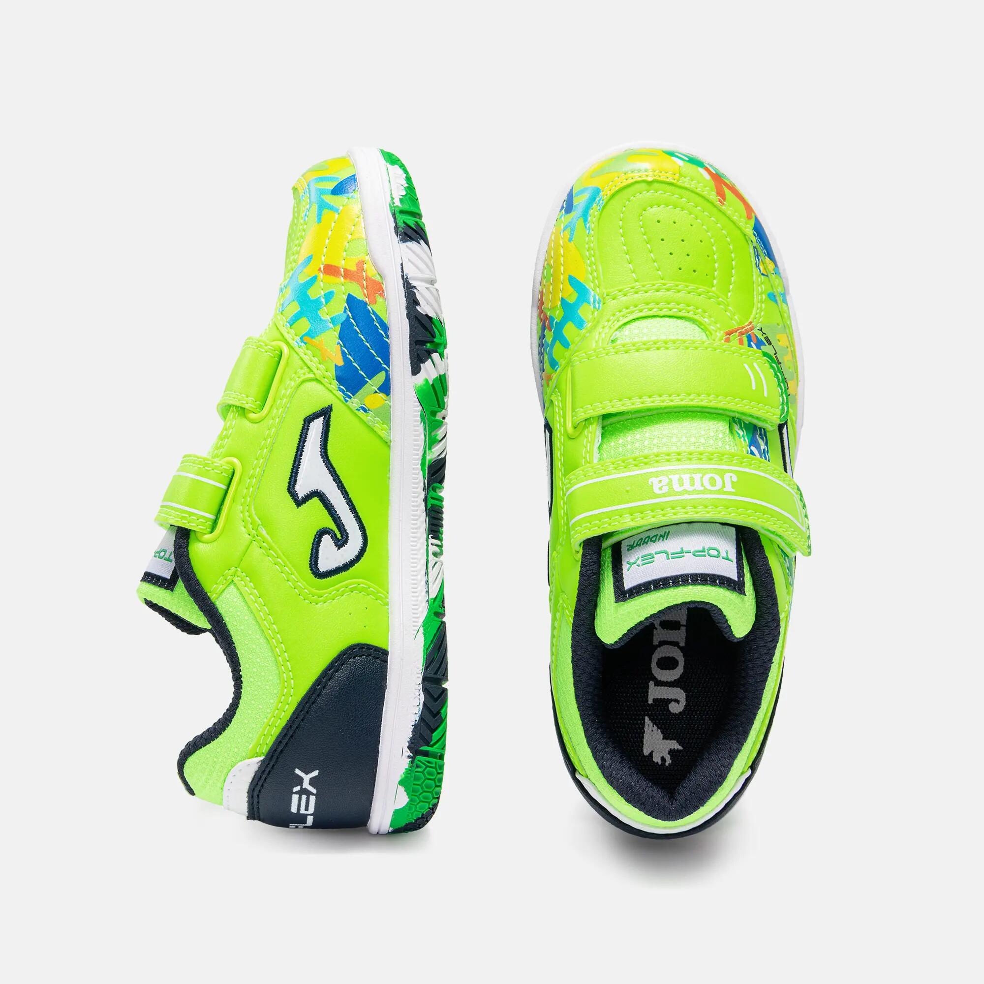 Zapatillas Fútbol Sala Niños Joma Top Flex Jr 26 IN Verde Flúor 4/5