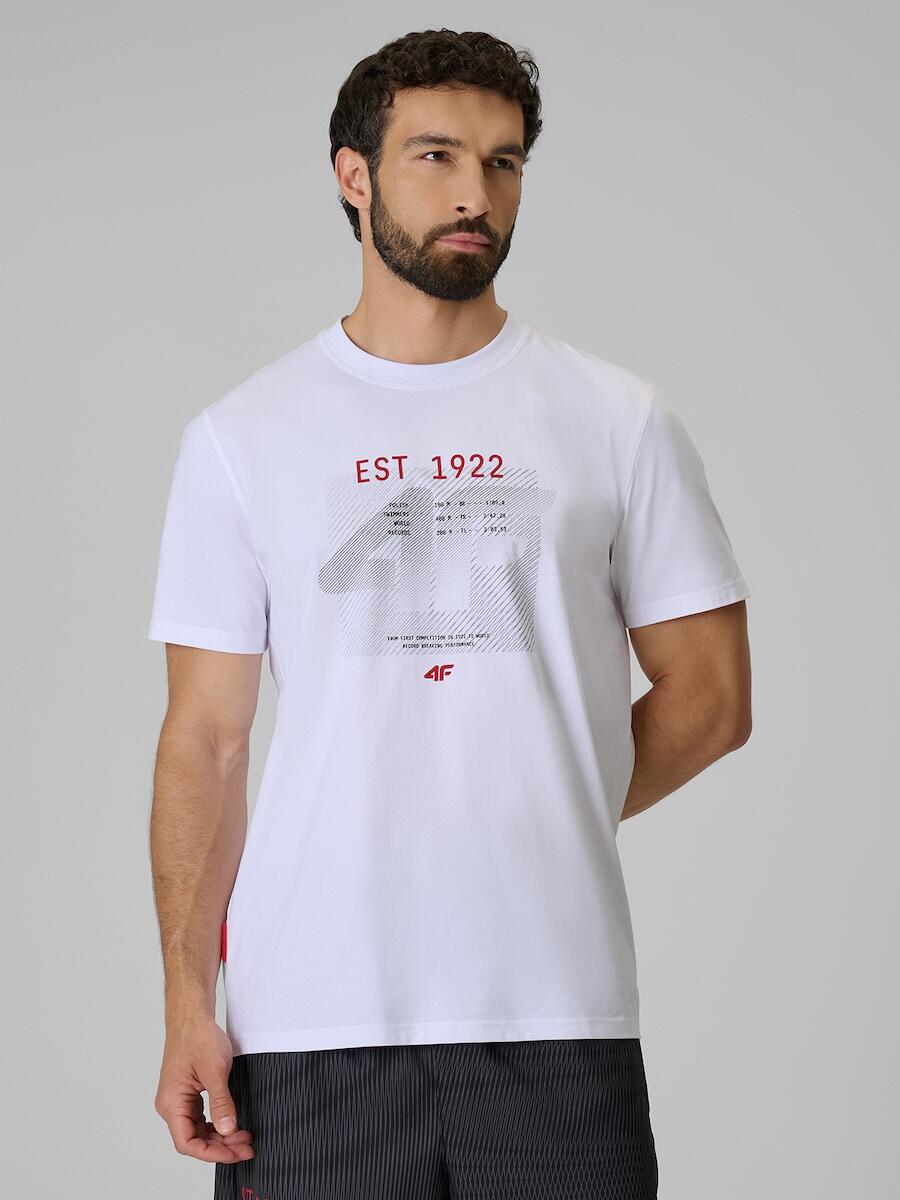 T-shirt bawełniany męski 4F 4FRSS26TTSHM4039