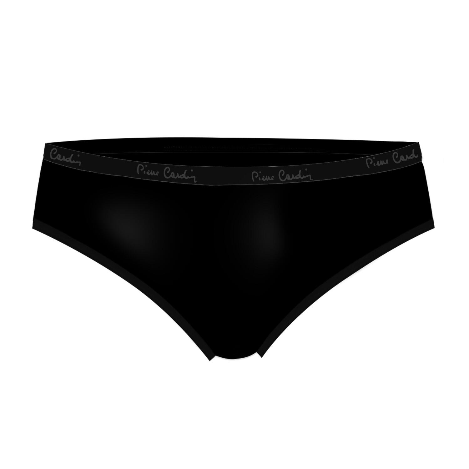 Lot de 3 slips femme  en coton uni et imprimé ceinture fine 2cm Pck6 4/5