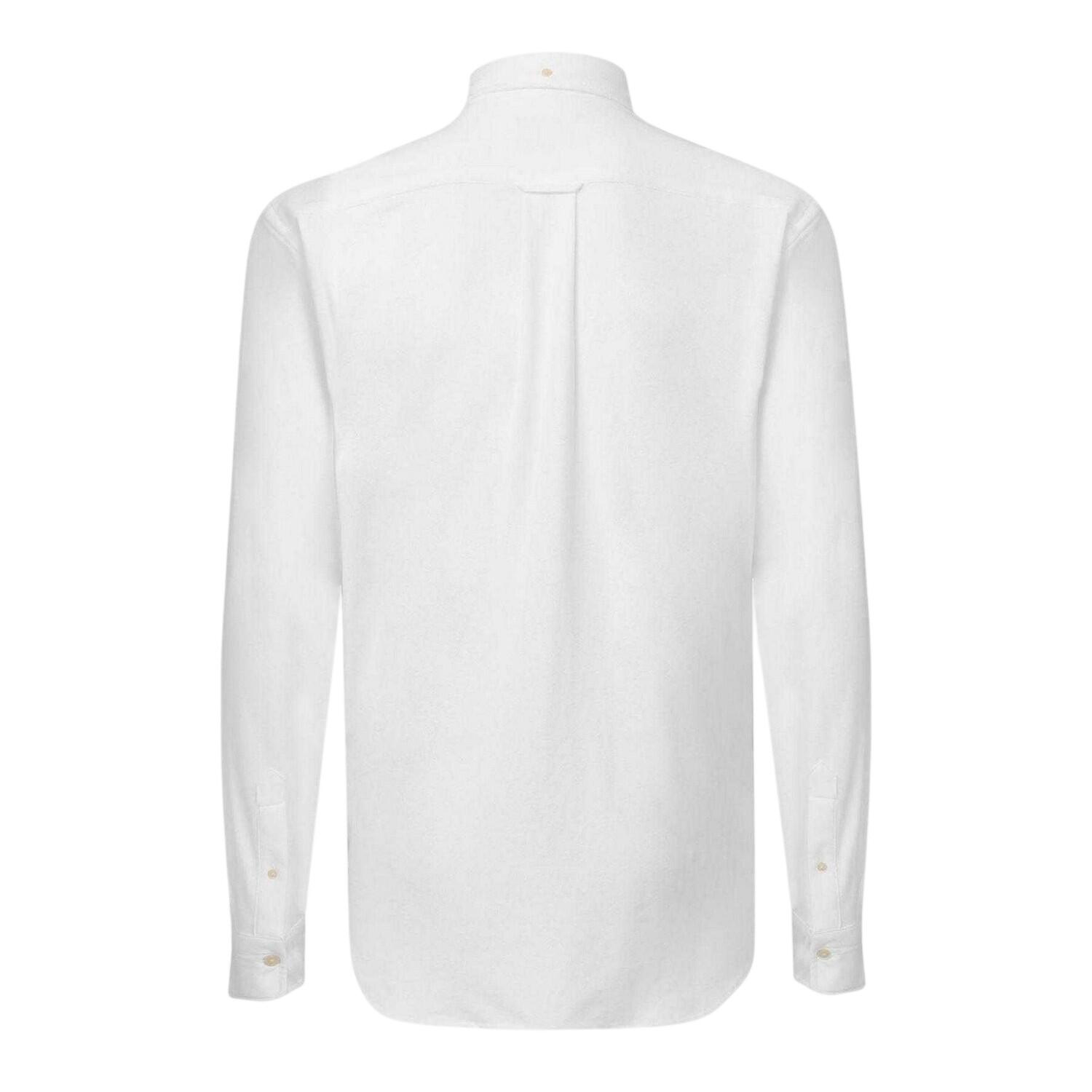 Camicia Regolare Piqué Manica Lunga Uomo Gant Bianco 3/4