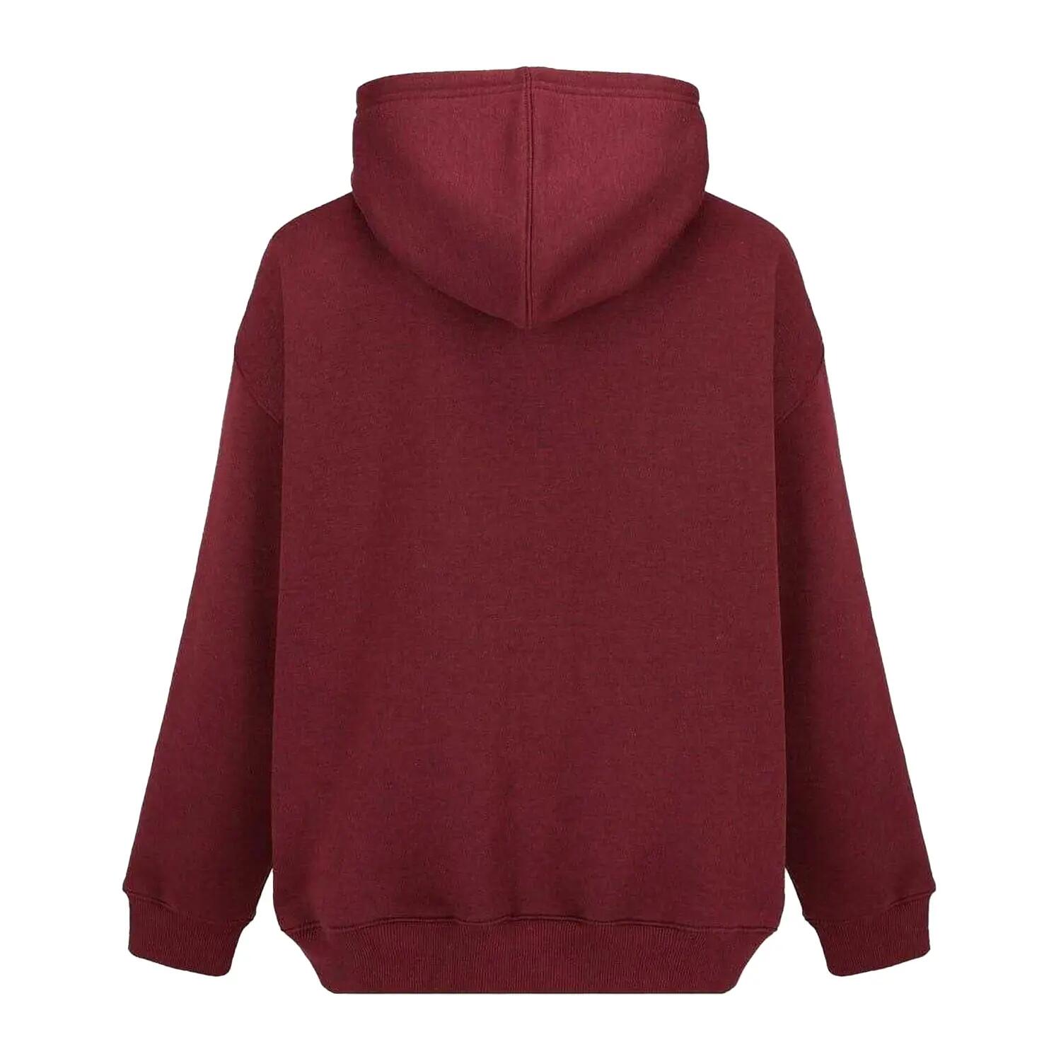 Felpa Con Cappuccio Donna Slazenger Sport Borgogna 2/3