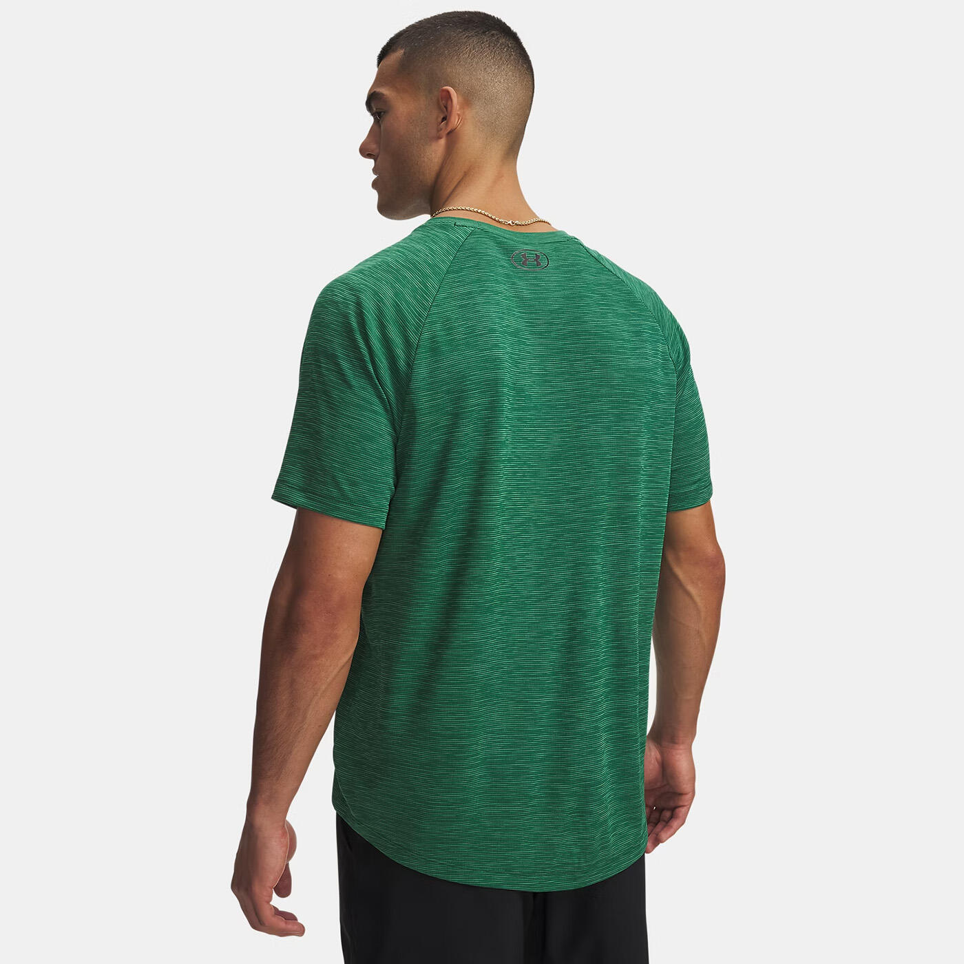 Camiseta texturizada UA Tech™ para hombre Under Armour verde 2/3