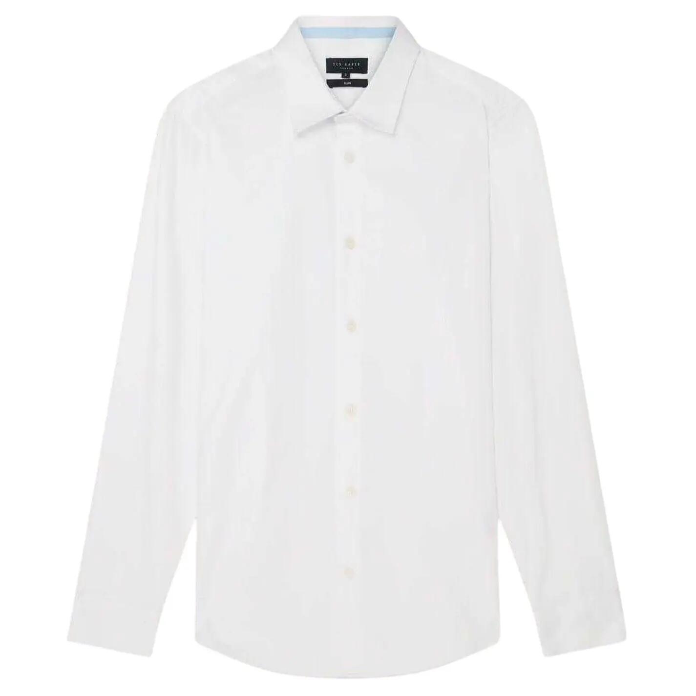 Mens Oxford Collared LongSleeved Shirt (White) 2/4