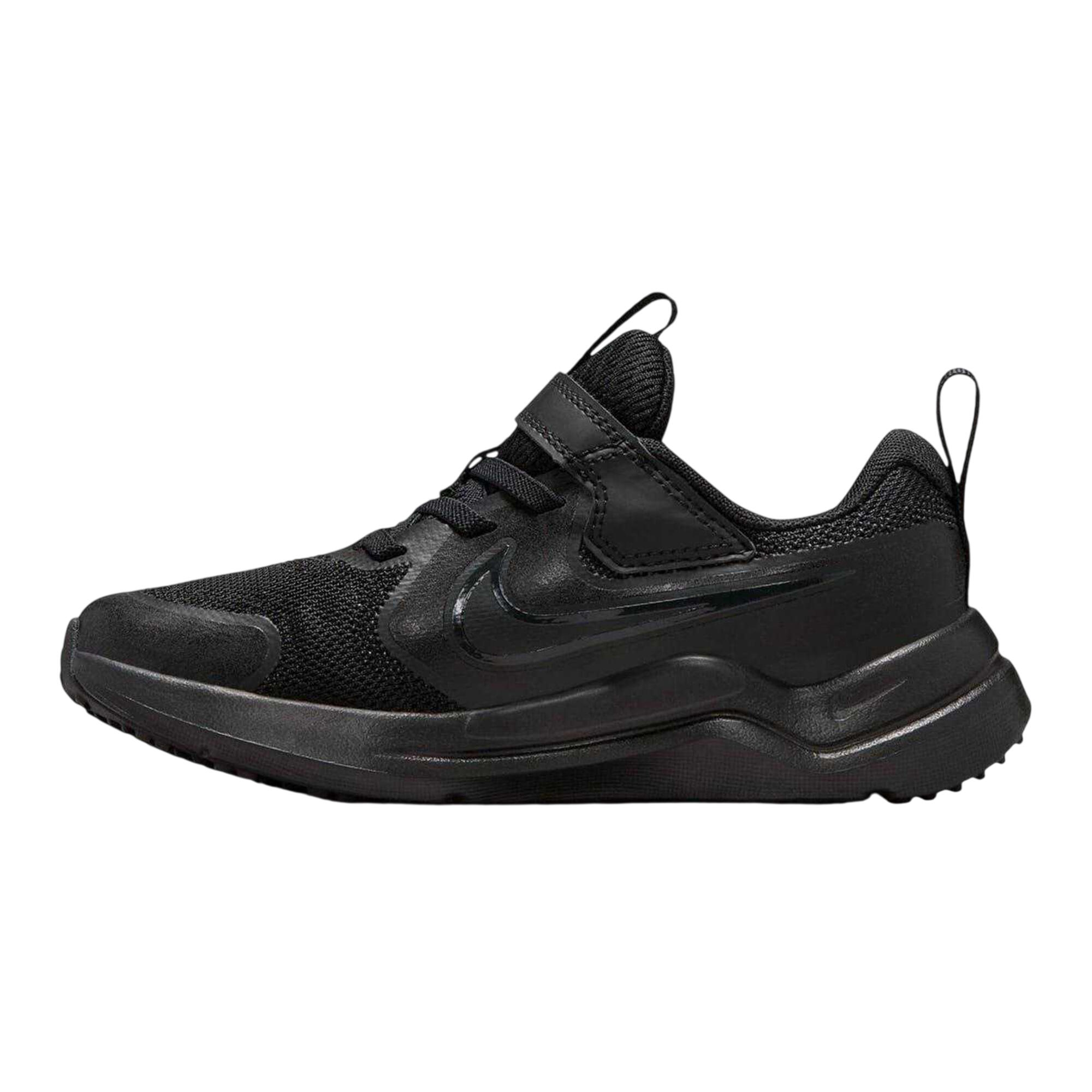 Childrens/Kids Cosmic Hook and Loop Trainers (Triple Black) 3/4