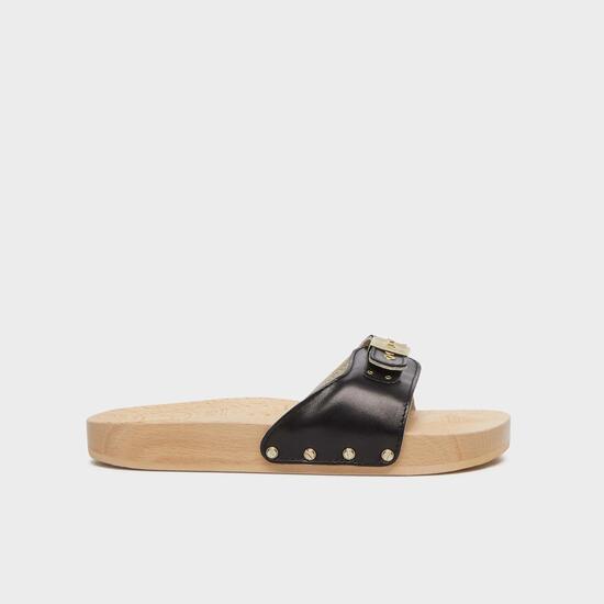 Damen Sandalen Pescura Flat Schwarz