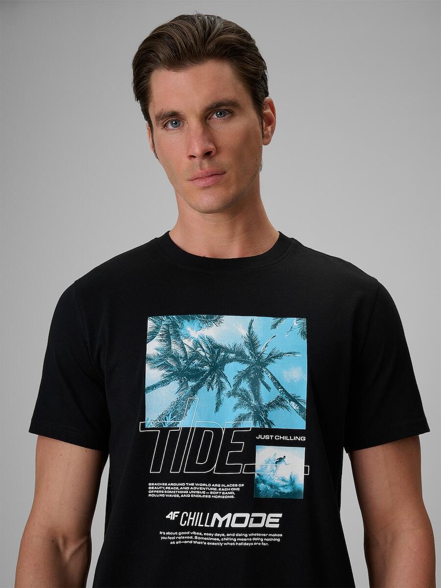 T-shirt bawełniany męski 4F 4FRSS26TTSHM4321 3/7