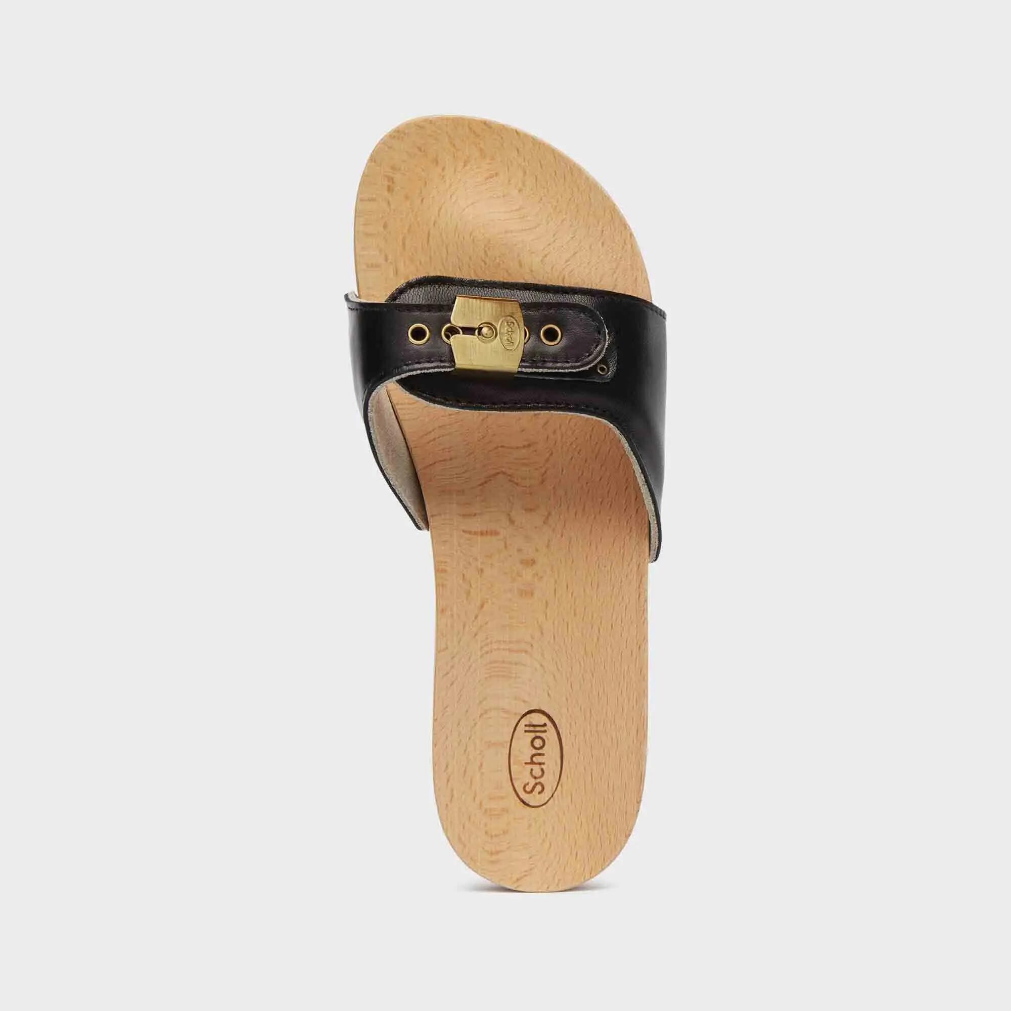 Damen Sandalen Pescura Flat Schwarz 3/4