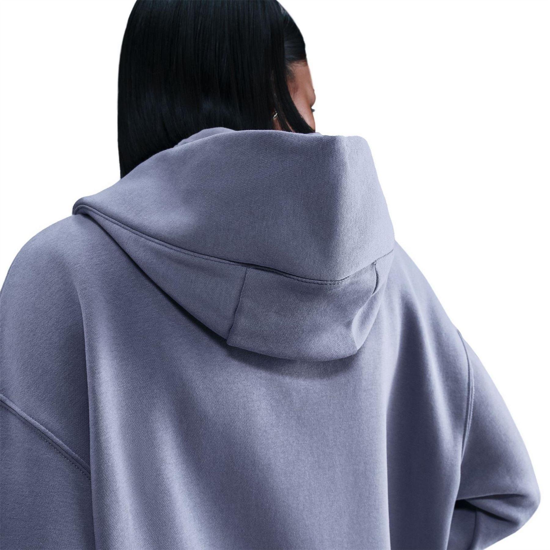 Kapuzenpullover für , Zum Überziehen, Fleece, Übergroß Damen Indigoblau 2/6
