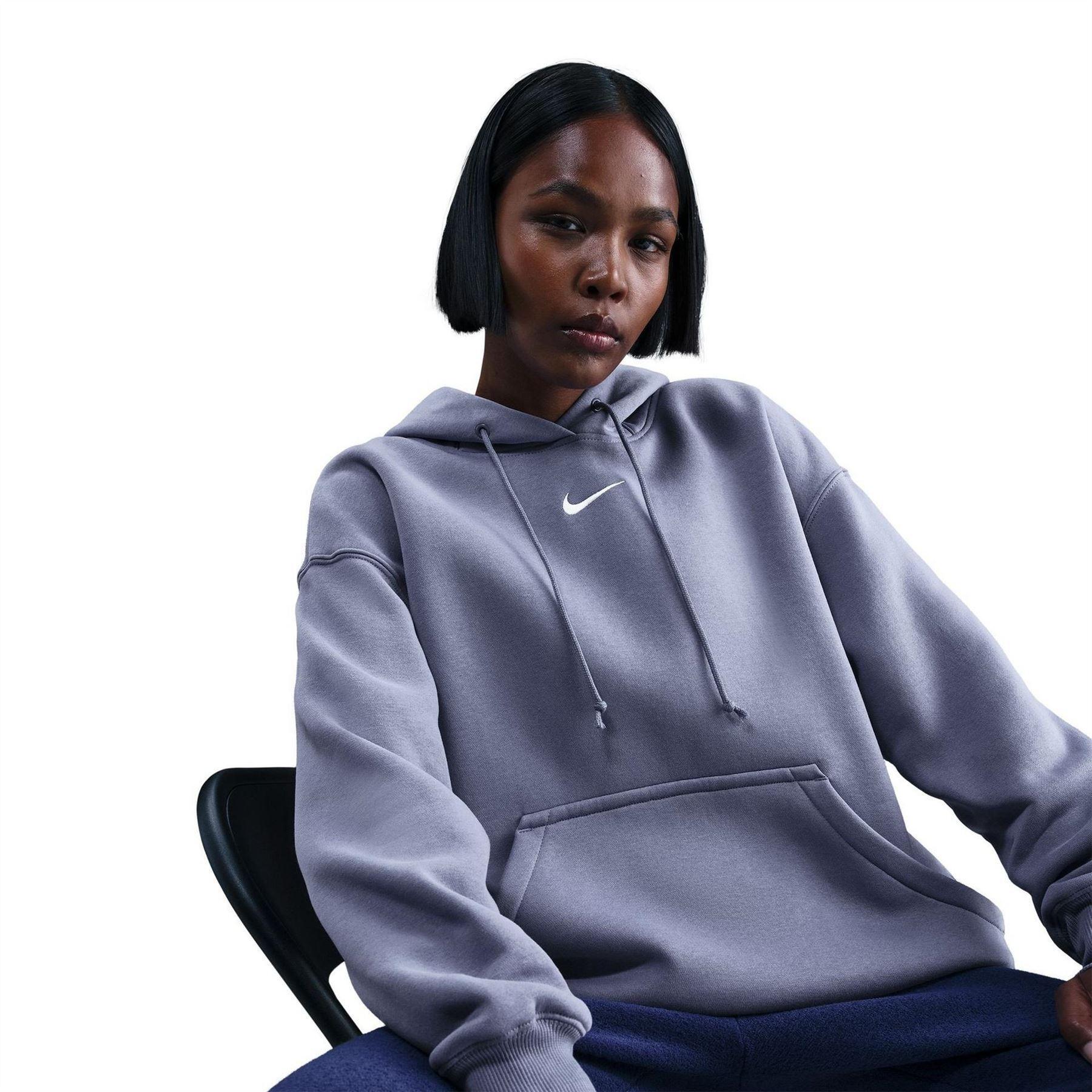 Kapuzenpullover für , Zum Überziehen, Fleece, Übergroß Damen Indigoblau 5/6