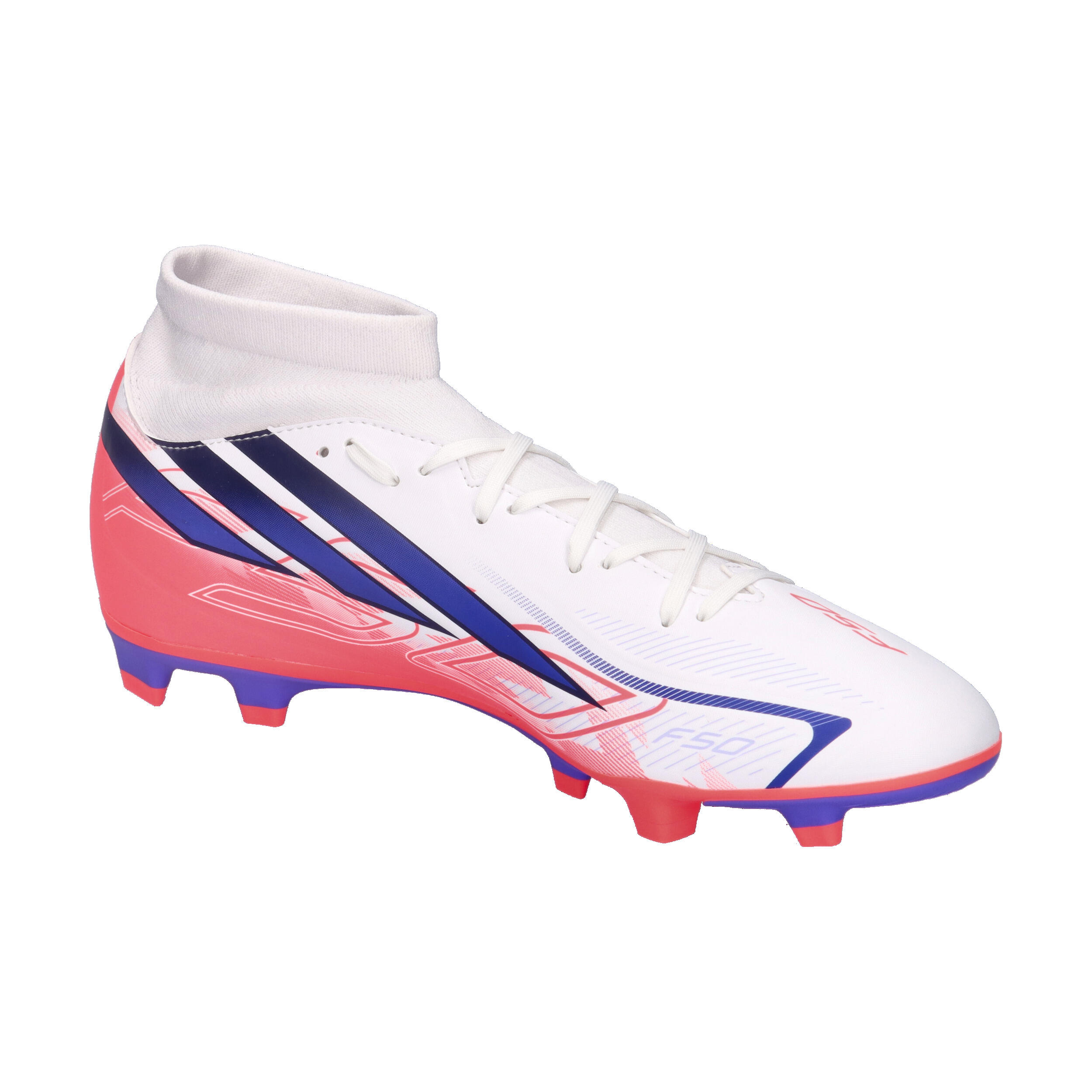Scarpe calcio adidas f50 hyperfast club mid - bianco 8/14