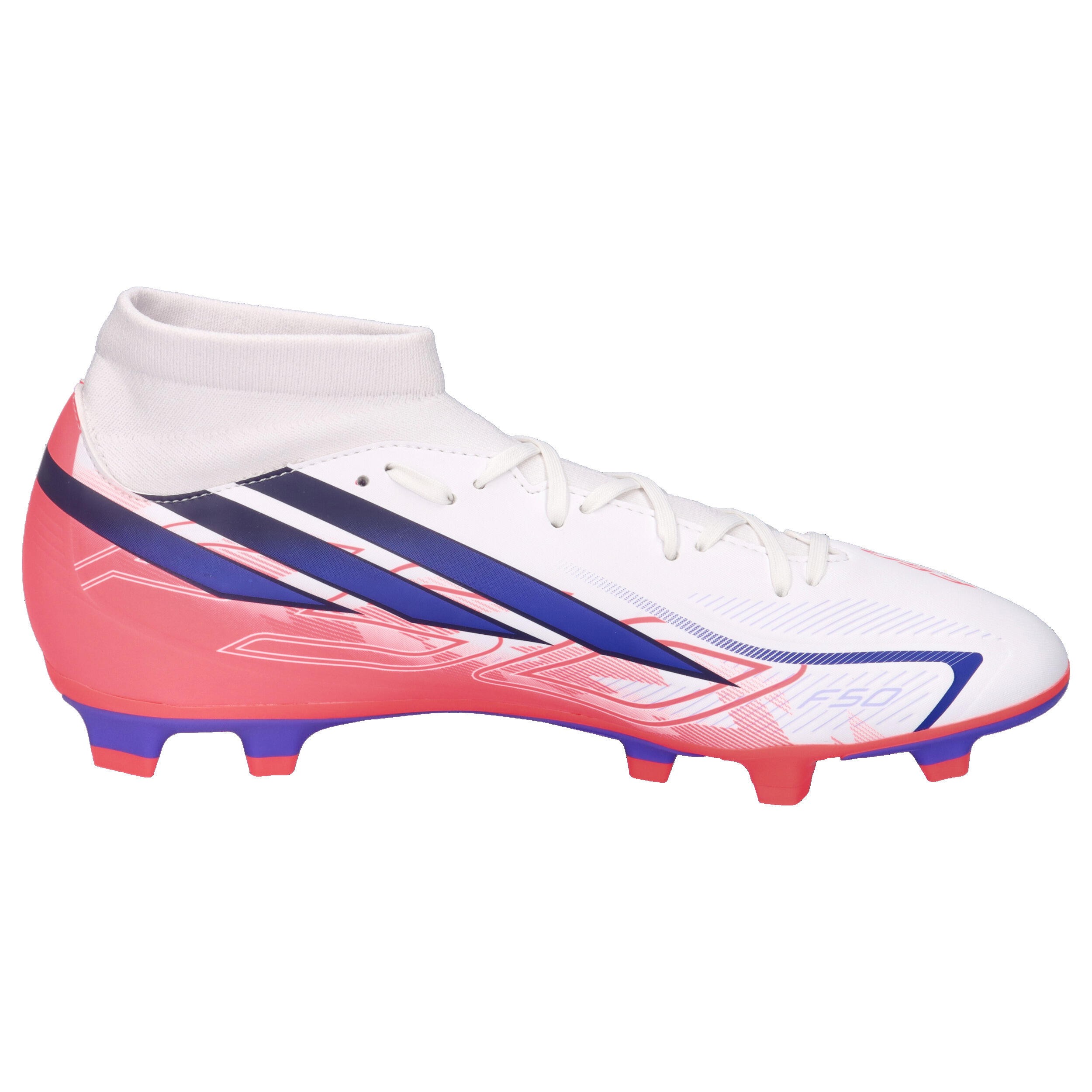 Scarpe calcio adidas f50 hyperfast club mid - bianco 7/14