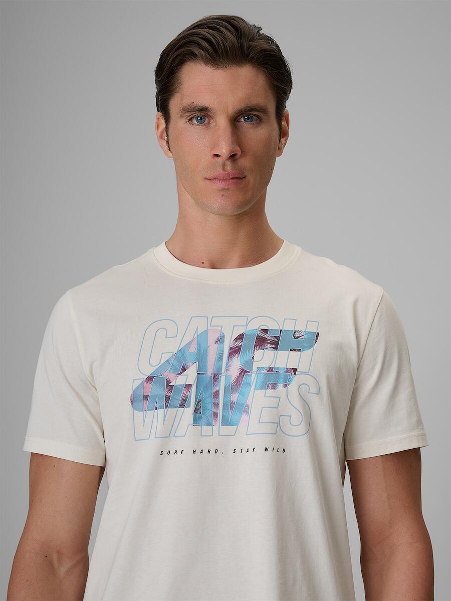 T-shirt bawełniany męski 4F 4FRSS26TTSHM4295 4/7