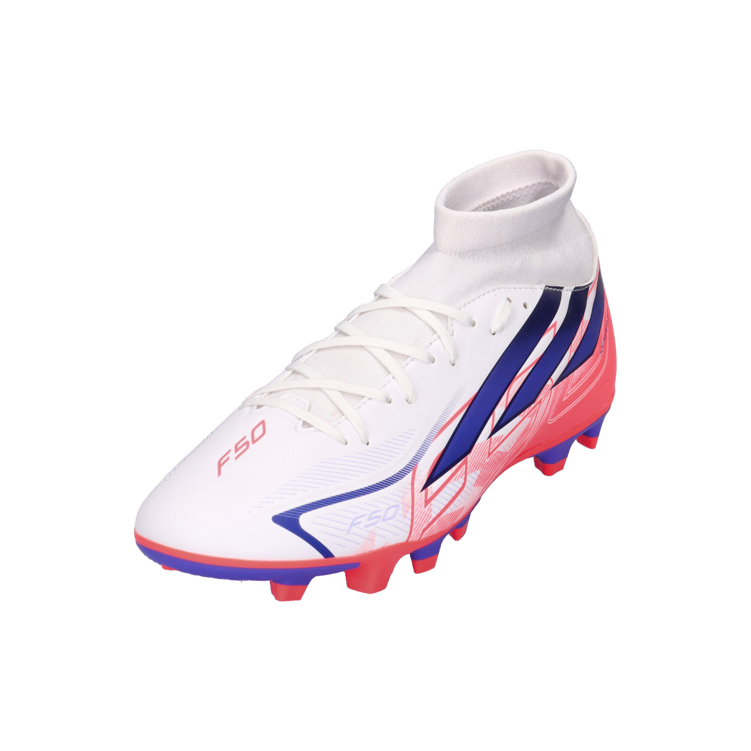 Scarpe calcio adidas f50 hyperfast club mid - bianco 4/14