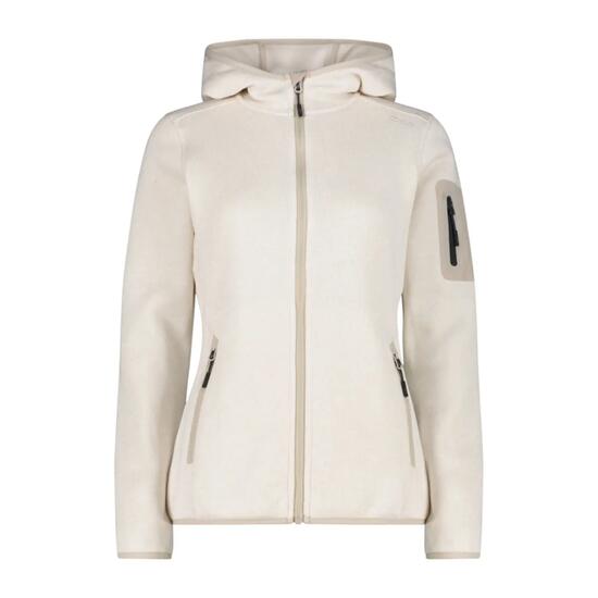 Polaire à capuche épaisse en maille chinée femme CMP Knit-Tech