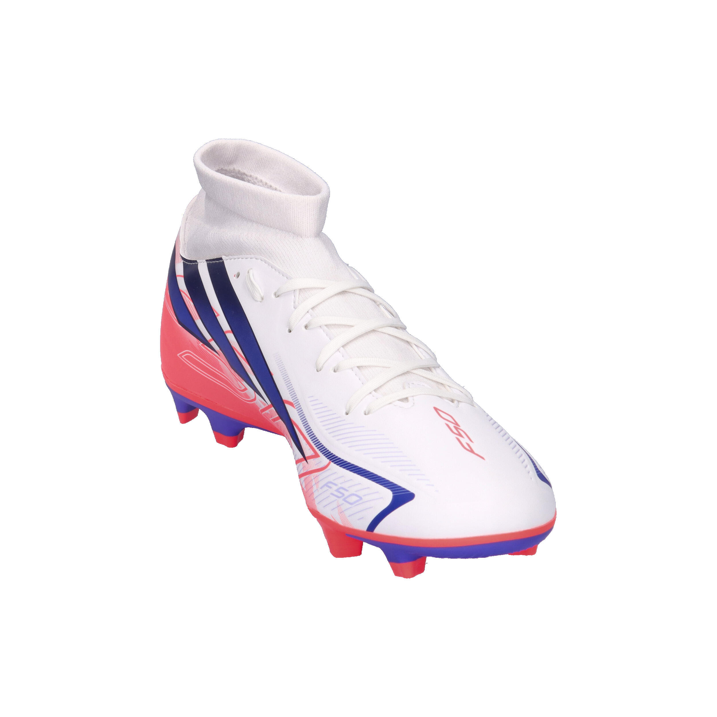 Scarpe calcio adidas f50 hyperfast club mid - bianco 2/14