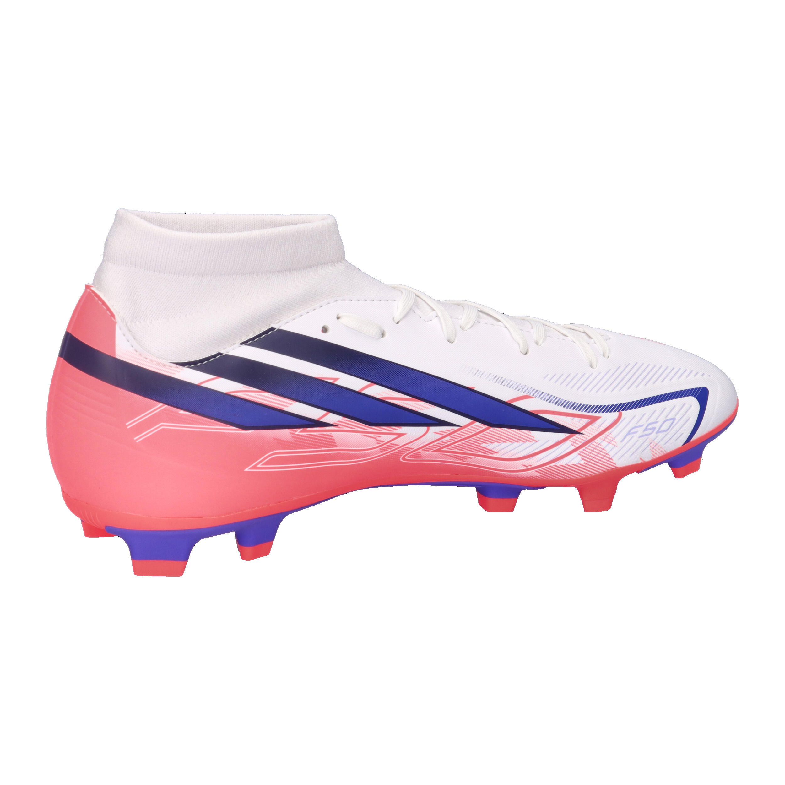 Scarpe calcio adidas f50 hyperfast club mid - bianco 14/14