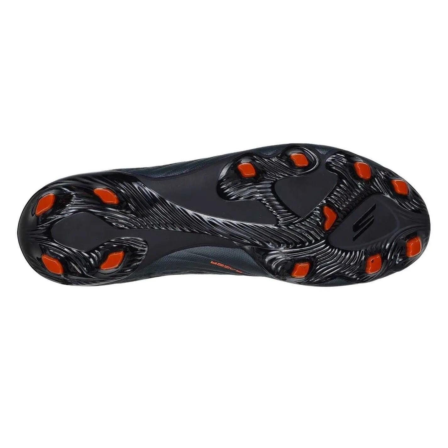 Fußballschuhe mit festem Boden für Damen Unisex Herren Schwarz/Orange 4/6