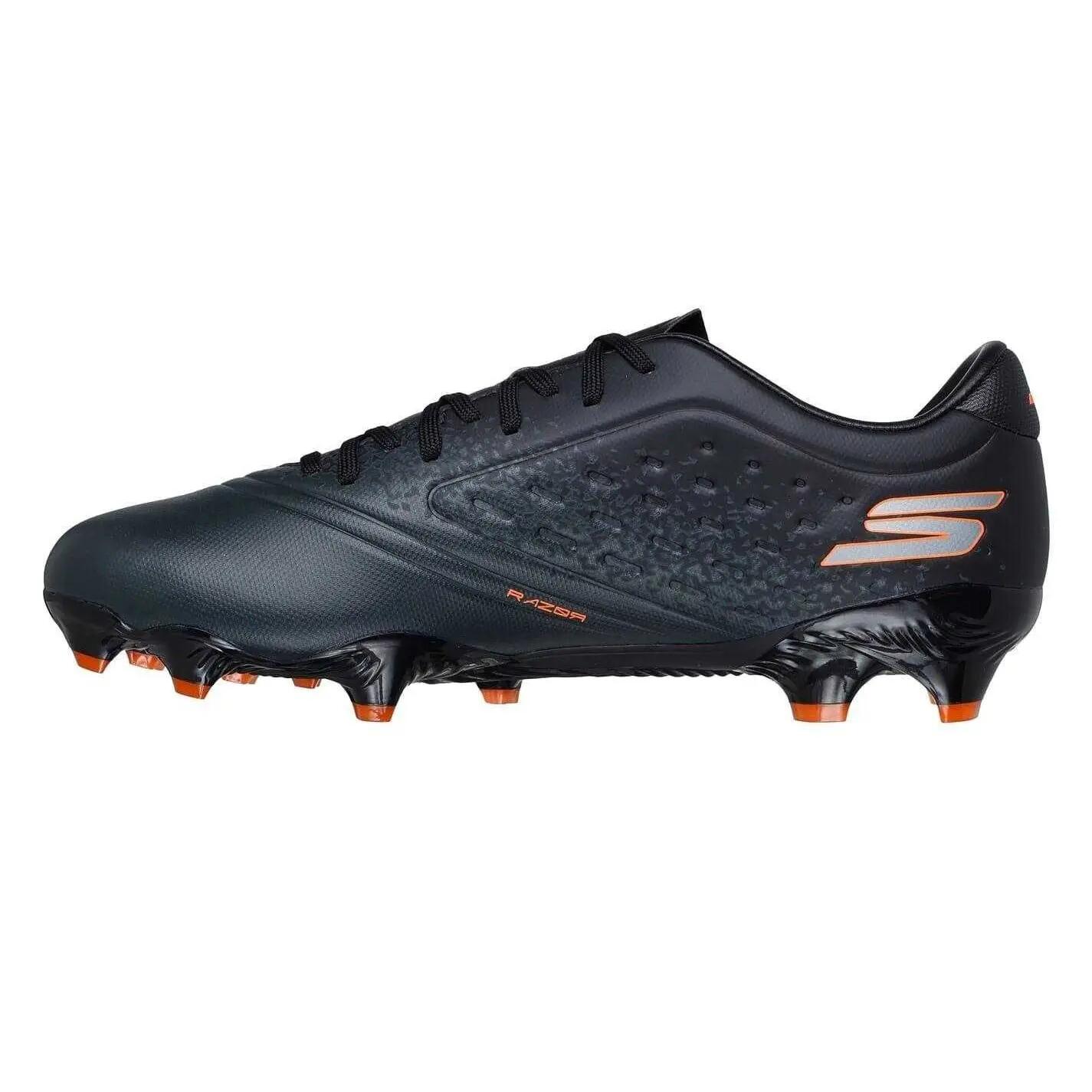 Fußballschuhe mit festem Boden für Damen Unisex Herren Schwarz/Orange 2/6