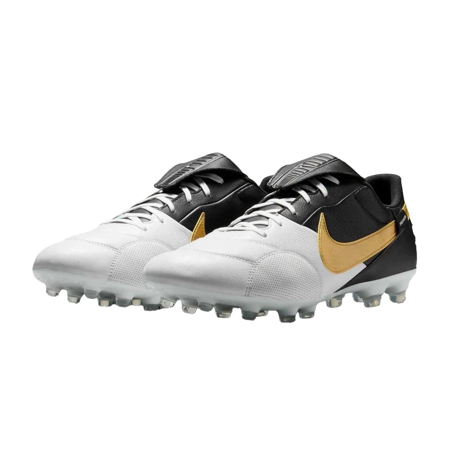 "Premier 3" Klassisch Fußballschuhe mit festem Boden für , Leder Herren Weiß 5/5