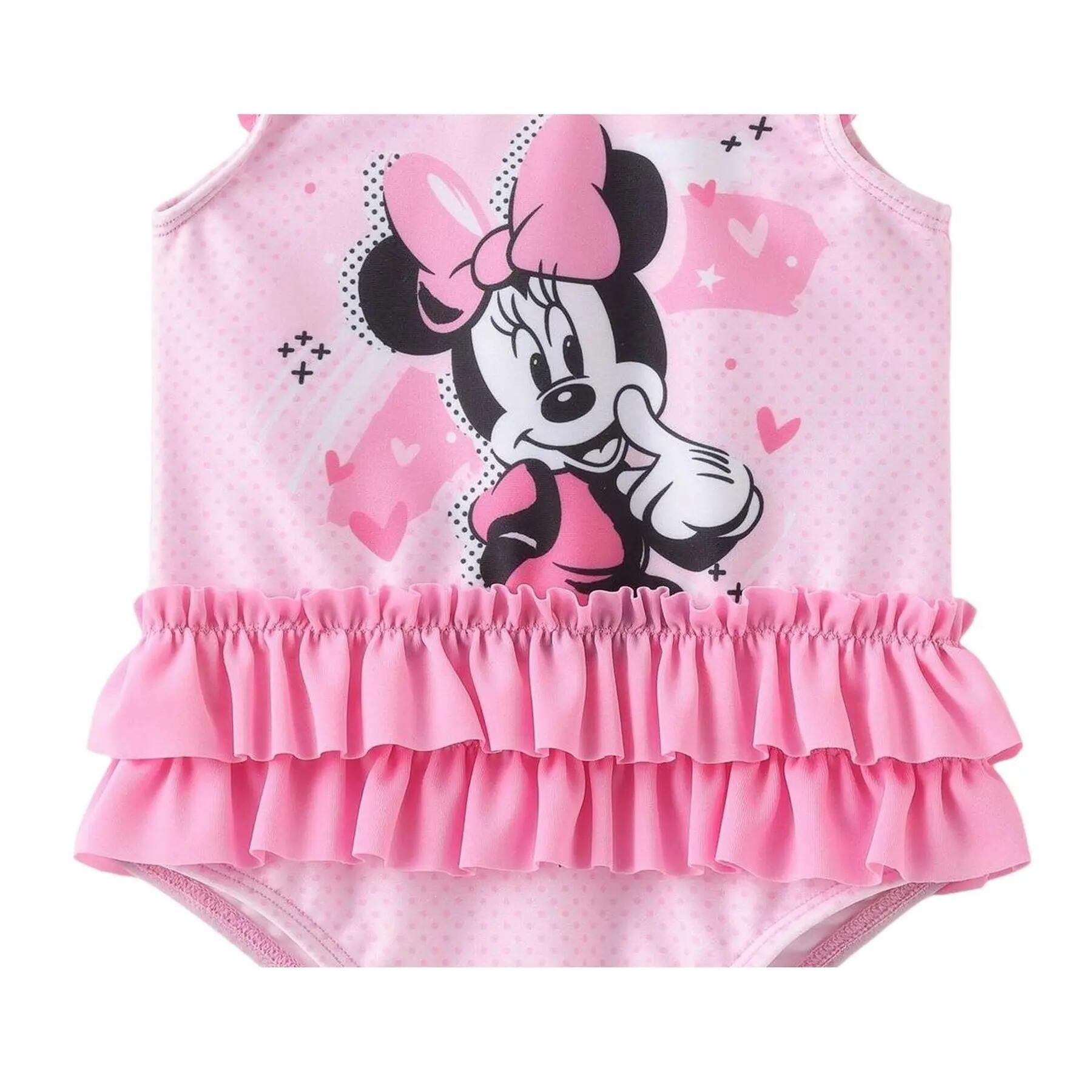 Costume Da Bagno Intero Topolina Arruffato Neonata Disney Rosa 4/4