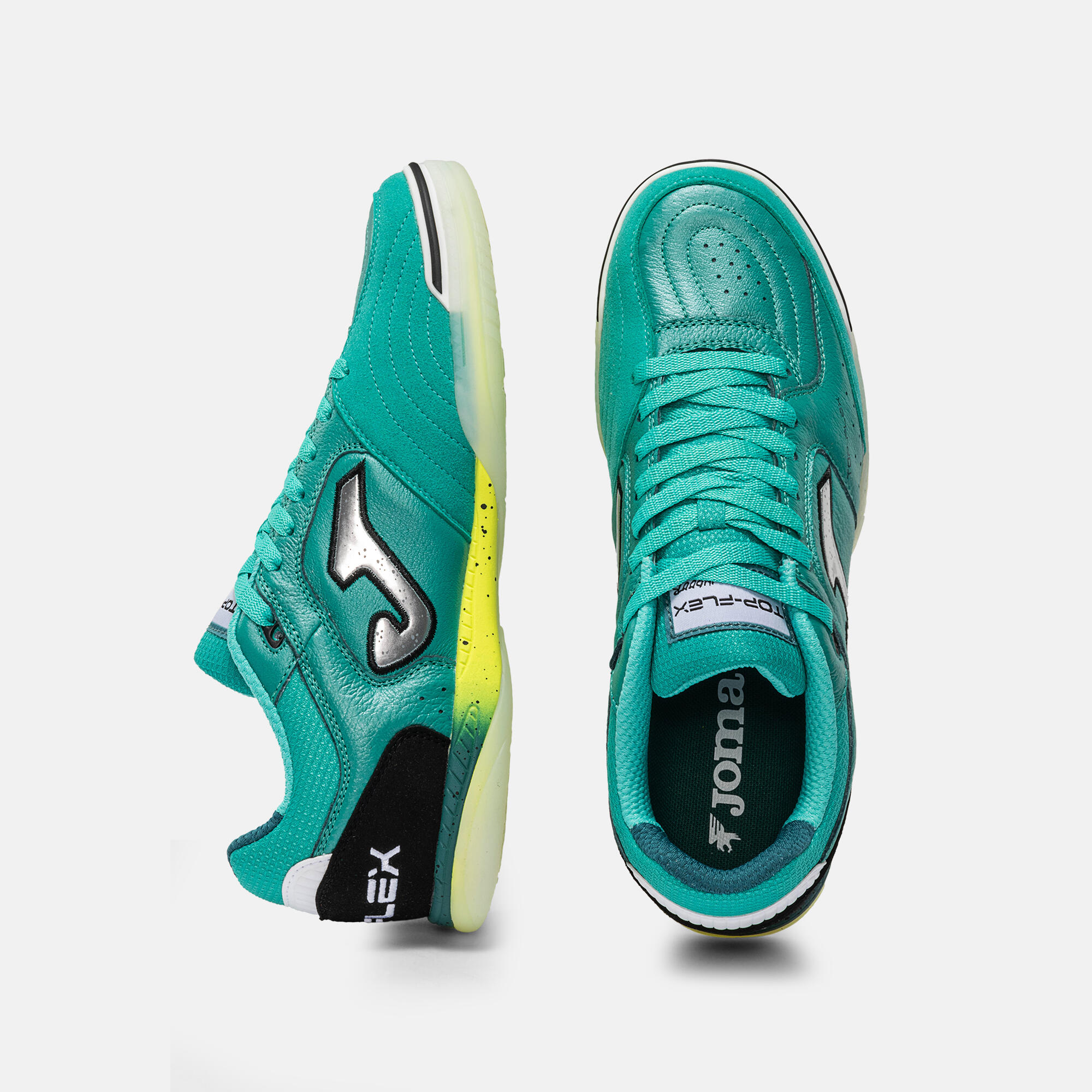 Zapatillas Fútbol Sala Adulto Joma Top Flex 26 IN Turquesa 3/4