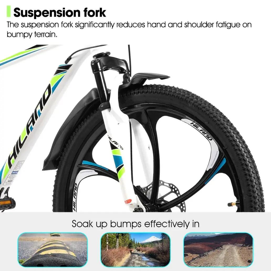 Femme Homme VTT 26 pouces 18 Vitesses Aluminium Roues 3/6 Branches 6/7