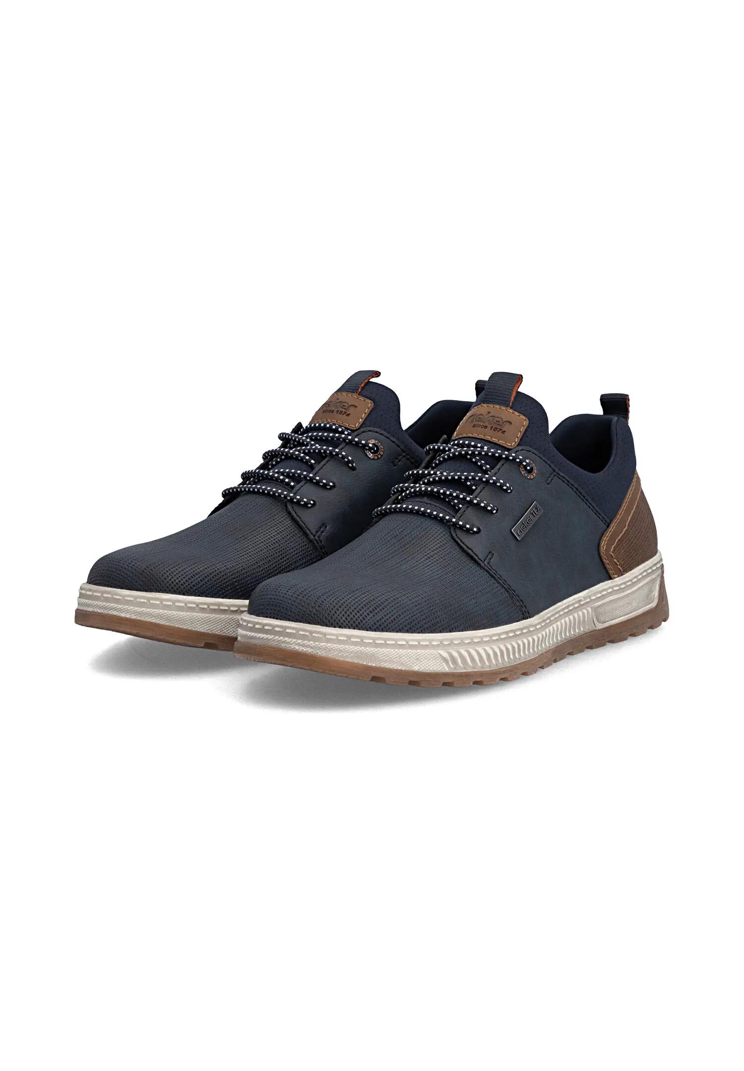 Rieker Herren Slipper Extraweite H Gummizug RiekerTEX 37050-15 Blue 7/7