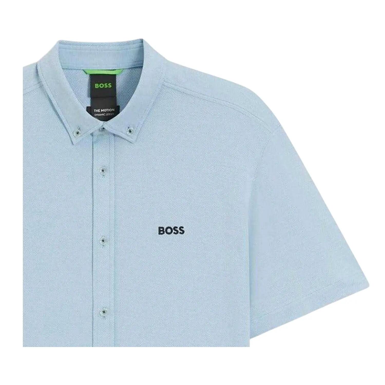 Camicia Semplice Uomo Boss Motion Azzurro 2/4