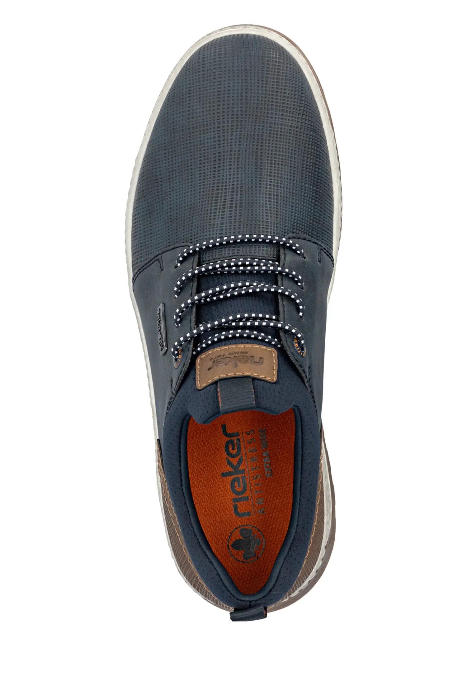 Rieker Herren Slipper Extraweite H Gummizug RiekerTEX 37050-15 Blue 3/7