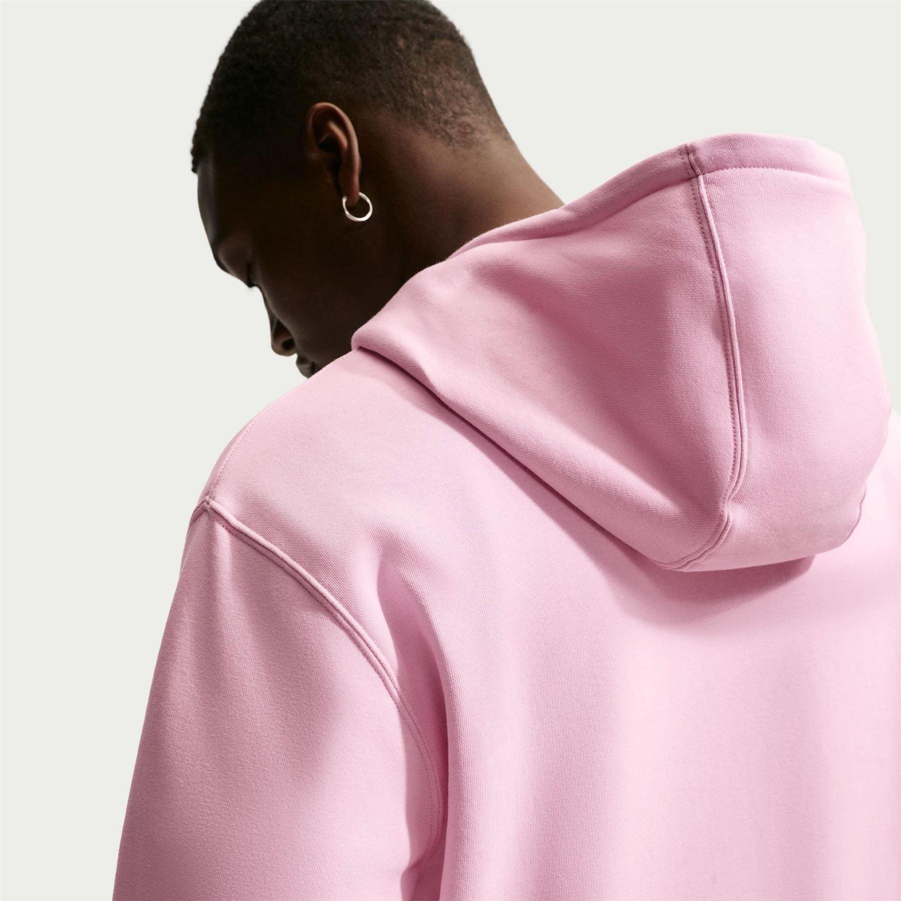 Felpa Con Cappuccio E Zip Intera Uomo Nike Sportswear Club Schiuma Rosa 2/5