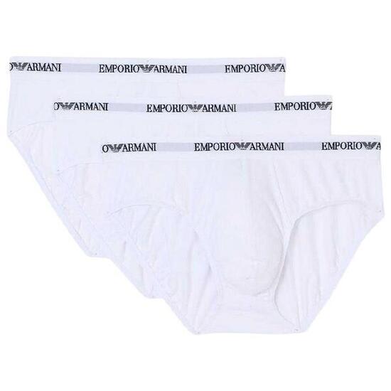 Slip Semplice Uomo Misura Confezione 3 Emporio Armani Bianco