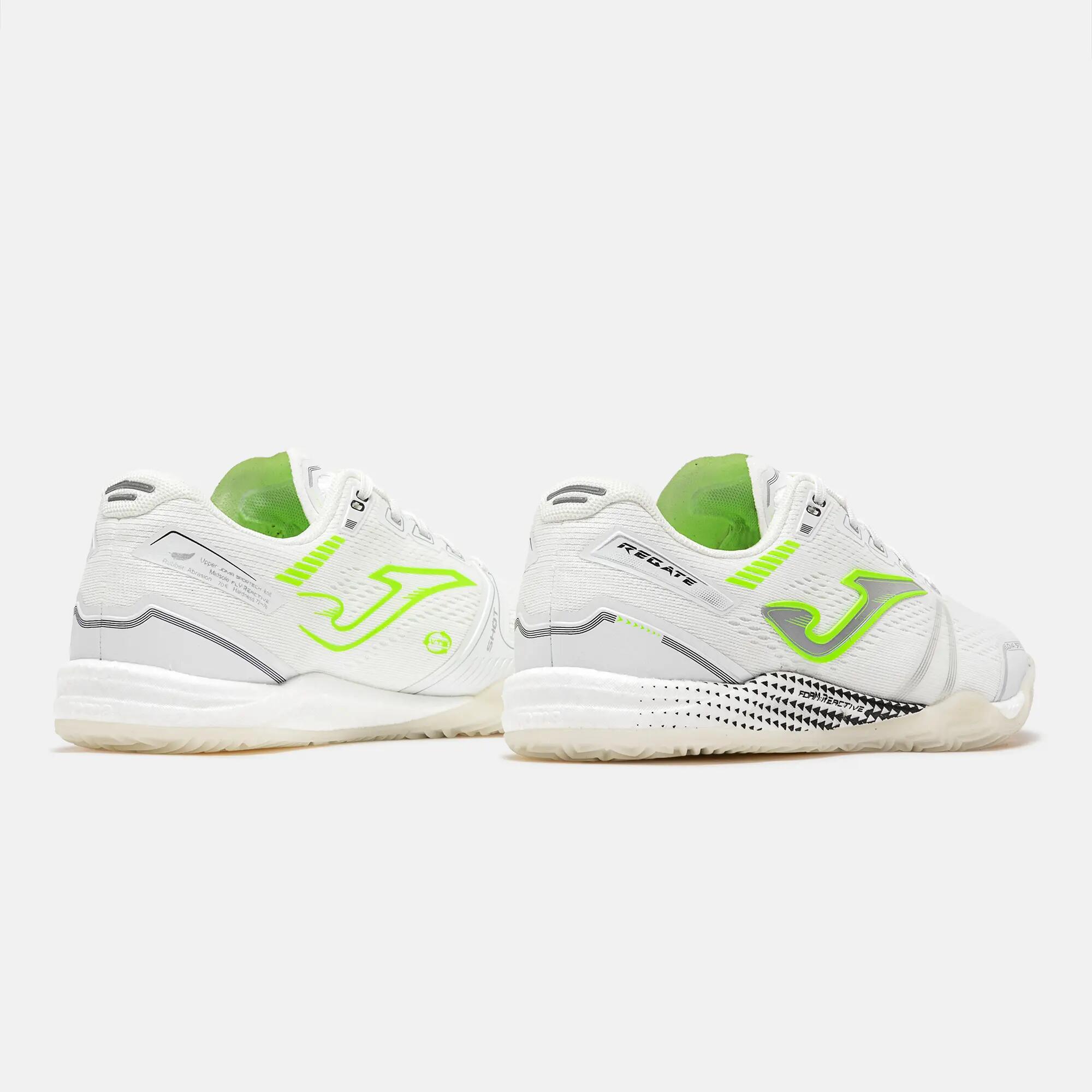 Chaussures Futsal Adulte Joma Regate Ultralight 26 IN Blanc 3/5