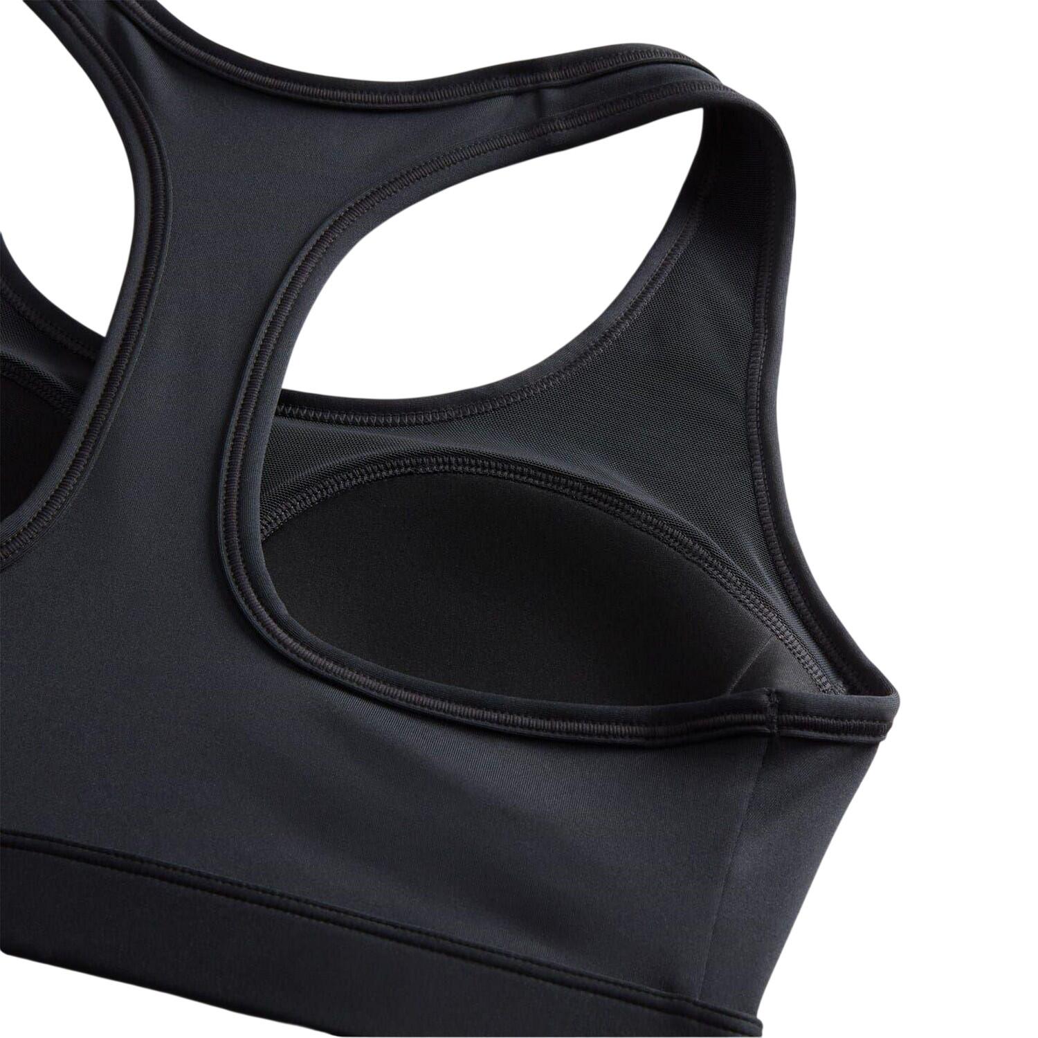 Womens/Ladies Medium Support Sports Bra (Black) 3/4