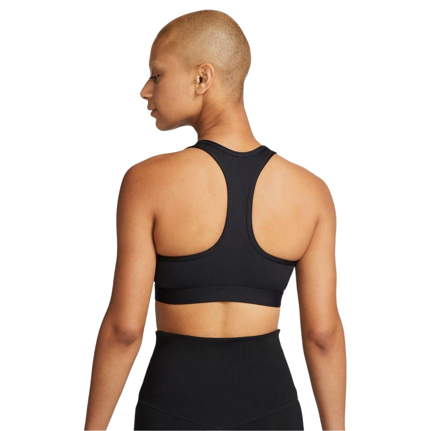 Womens/Ladies Medium Support Sports Bra (Black) 2/4