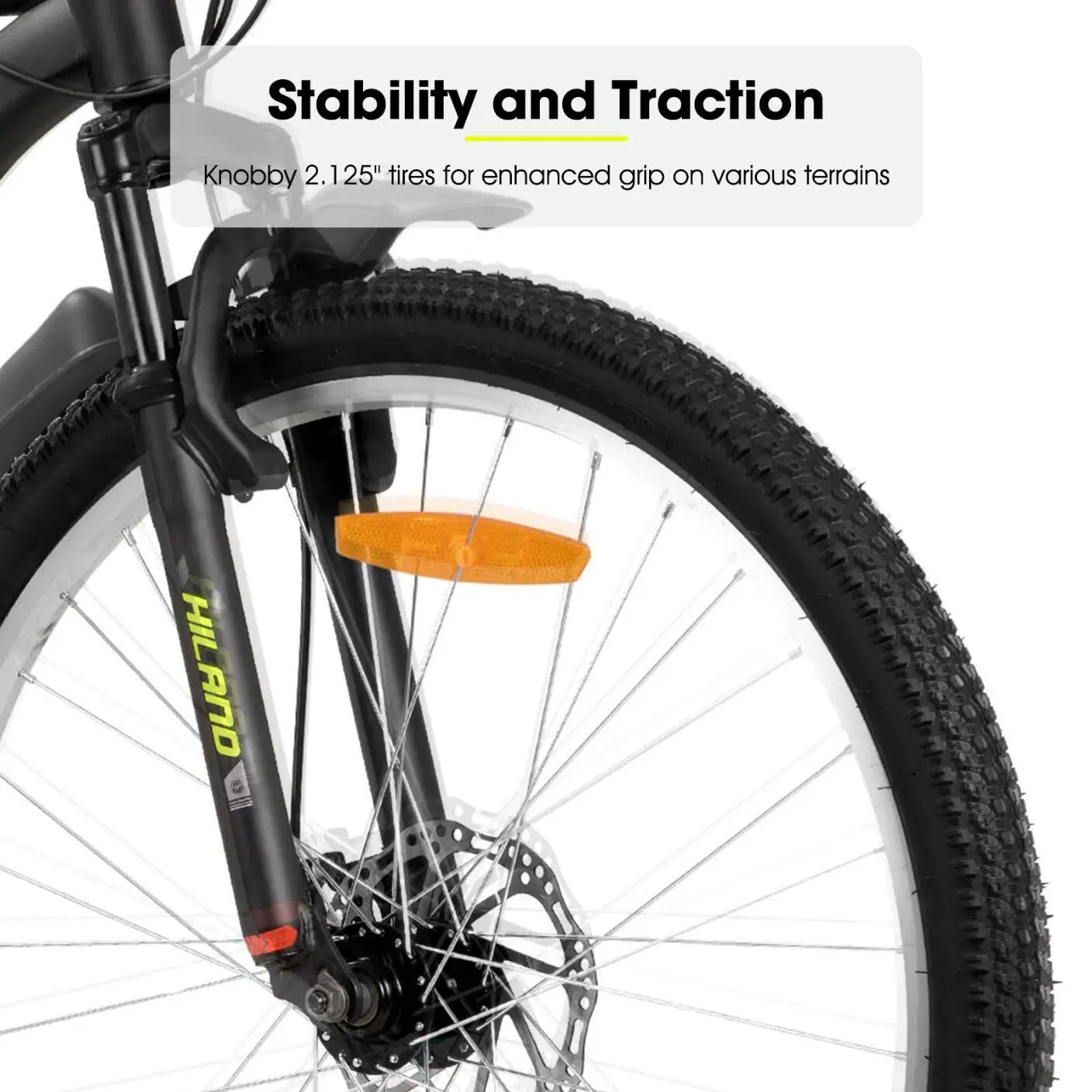 Femme Homme VTT 26/27,5 pouces 18 Vitesses Double Frein à Disque 4/6