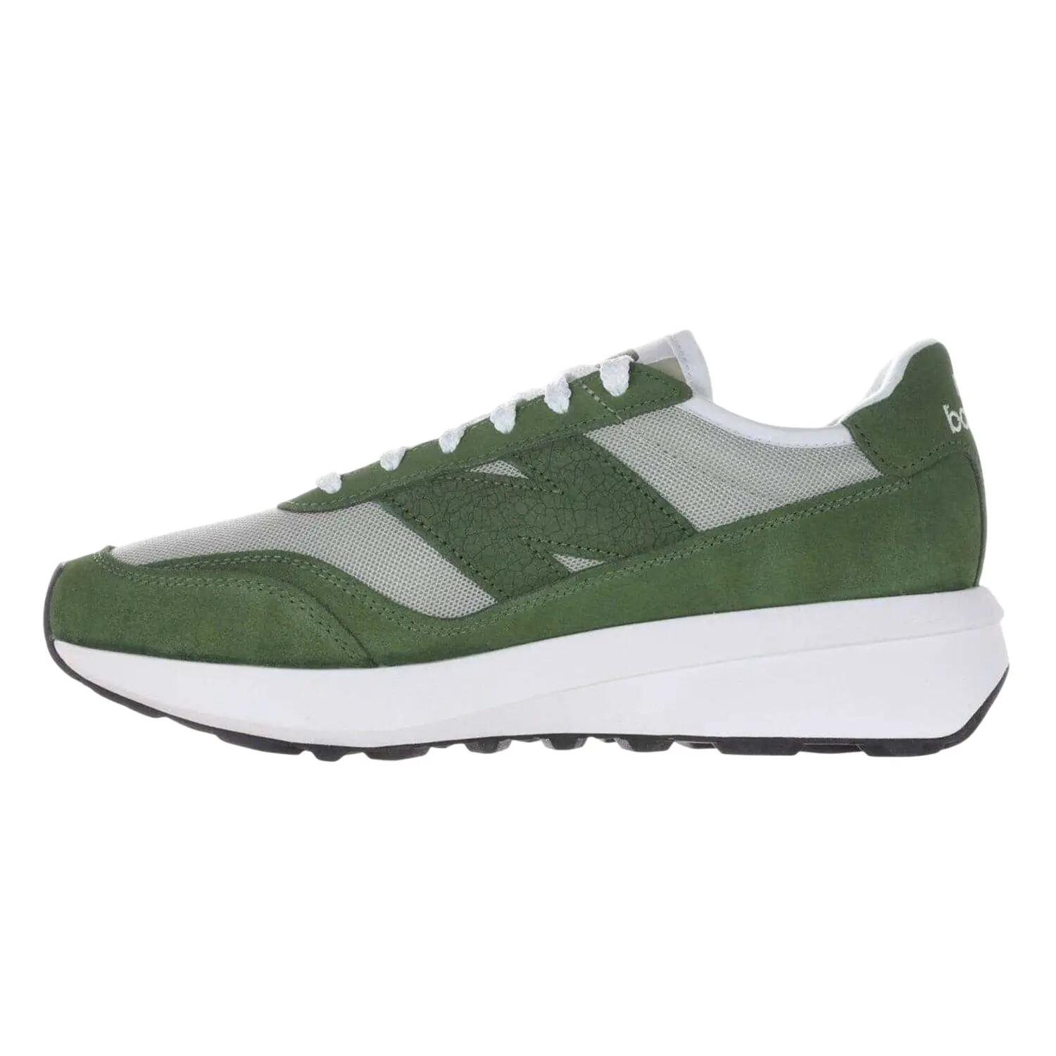 Mens 370 Suede Trainers (Green) 2/5