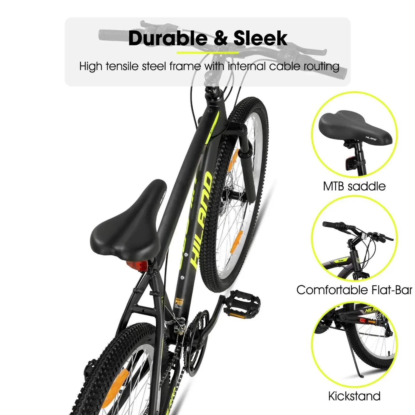 Femme Homme VTT 26/27,5 pouces 18 Vitesses Double Frein à Disque 2/6
