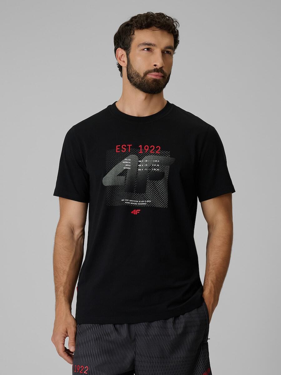 T-shirt bawełniany męski 4F 4FRSS26TTSHM4039
