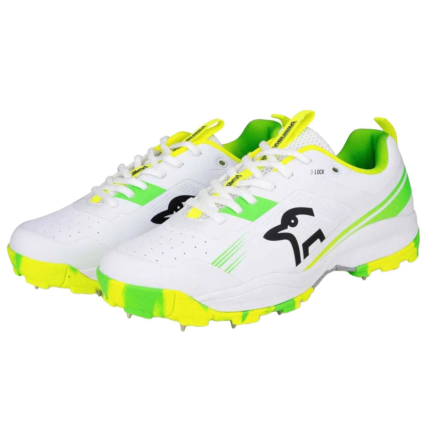 Chaussures De Cricket PRO Homme (Blanc / Vert) 5/5