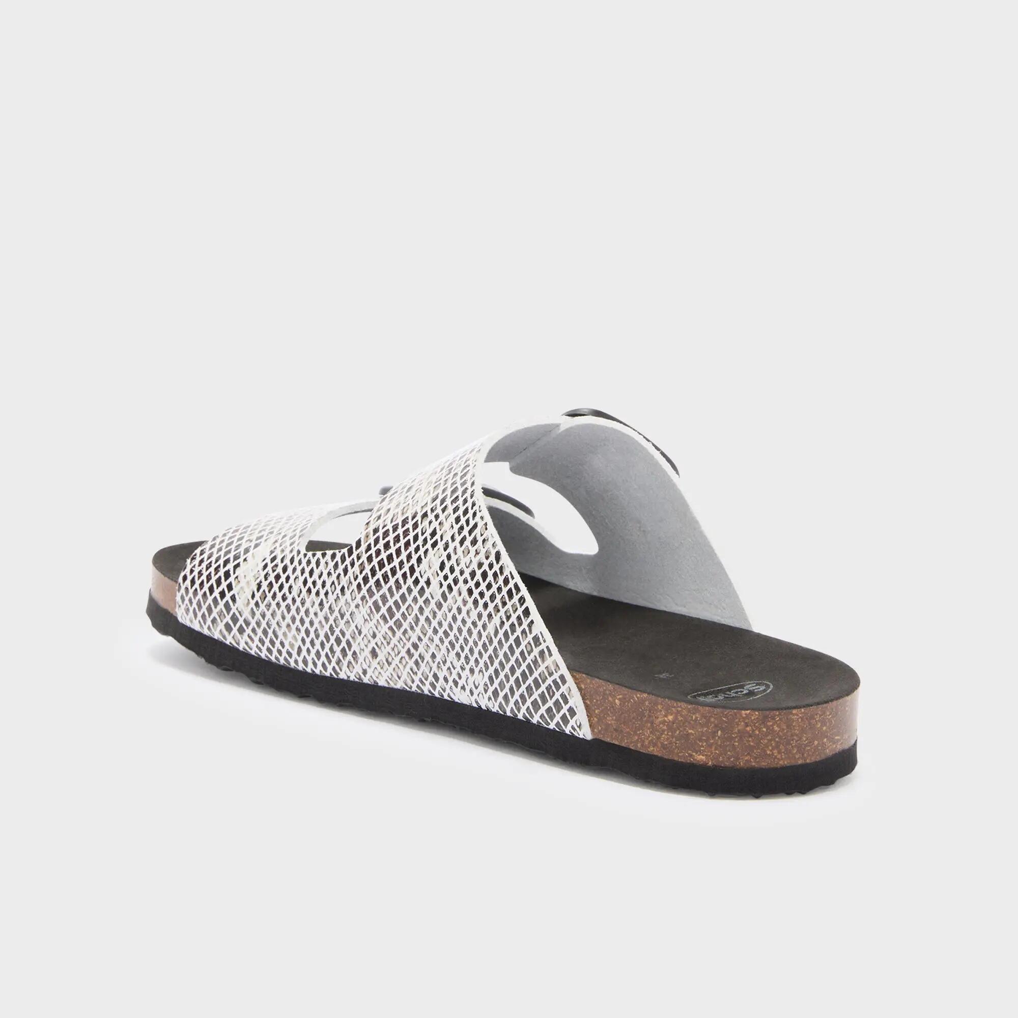 Damen Sandalen Jackie 2 Straps Schwarz/Weiß 4/4