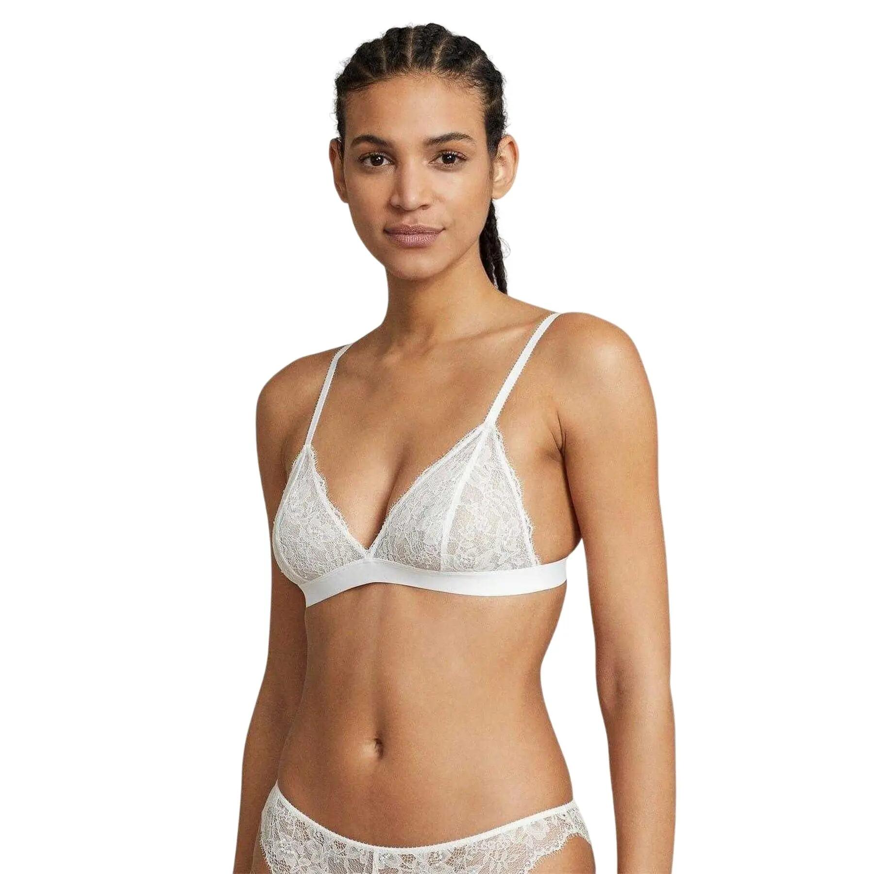Bralette Triangolo Pizzo Donna Ralph Lauren Ecru 2/4