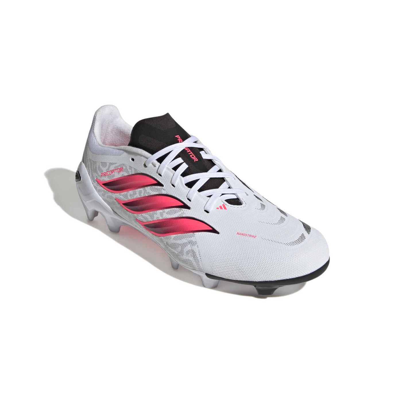 Crampons Adidas Predator League FG Blanc, noir et rose 6/14