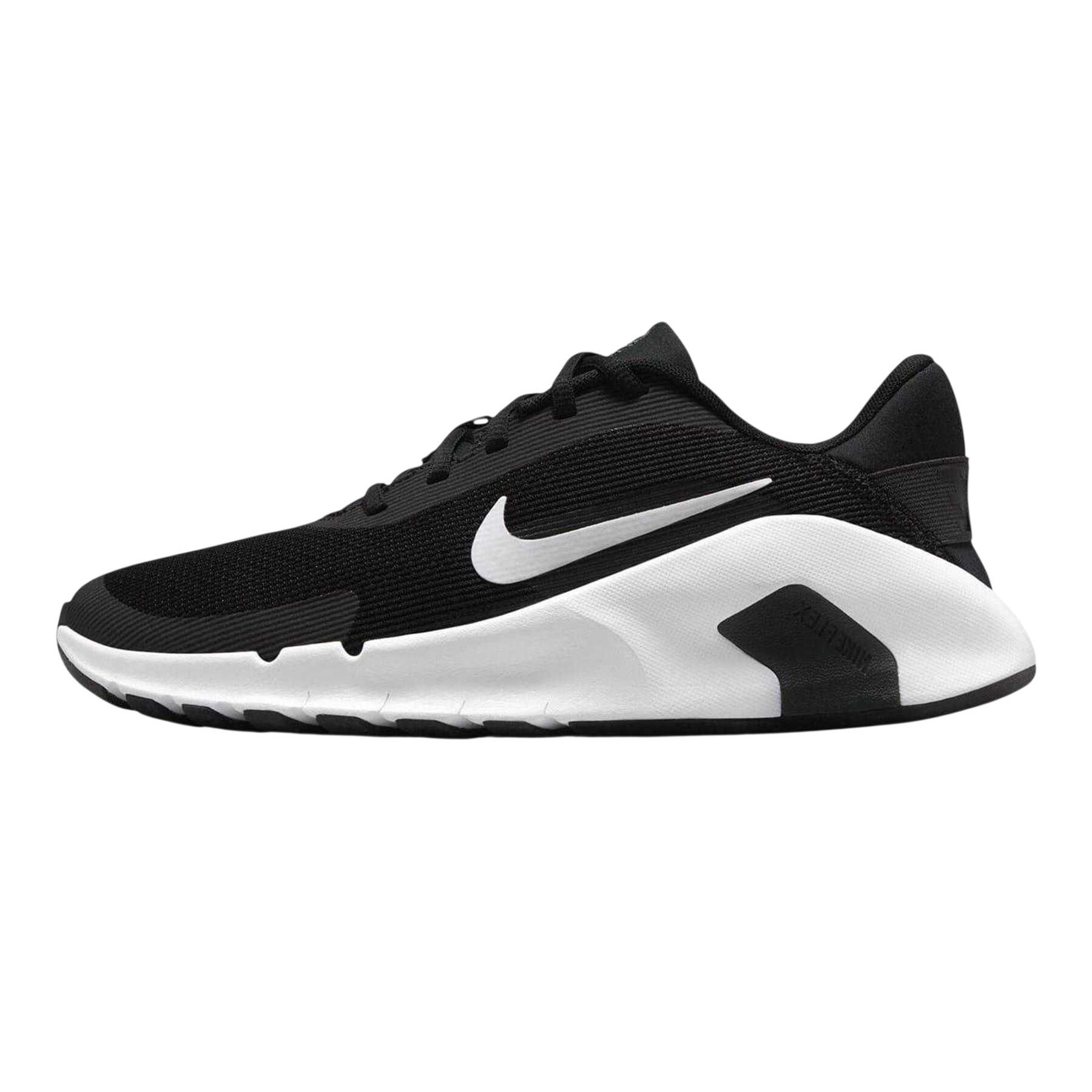 Womens/Ladies Flex Trainers (Black/White) 3/4
