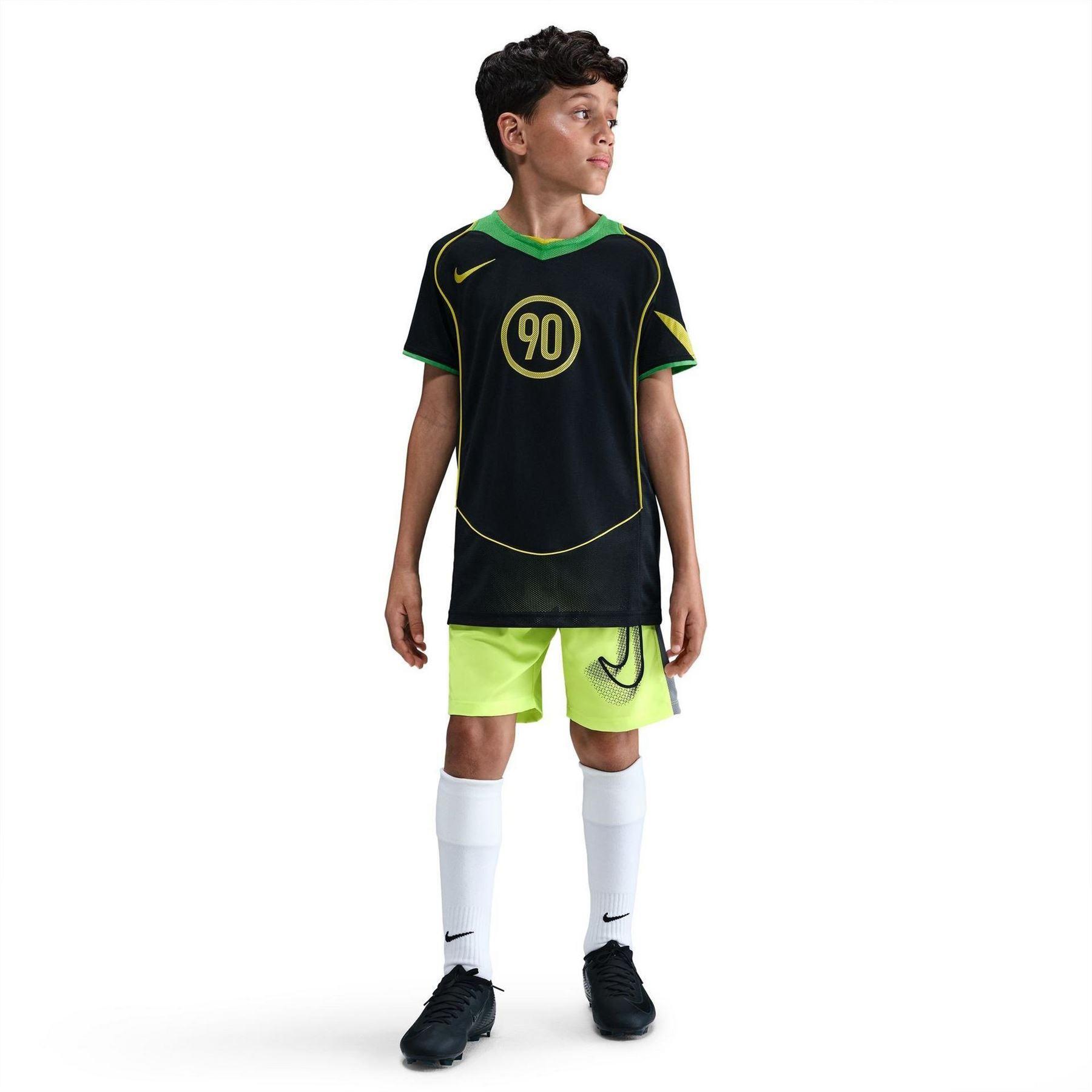 Maglia Bordato DriFIT Bambini Nike T90 Nero Verde 3/5