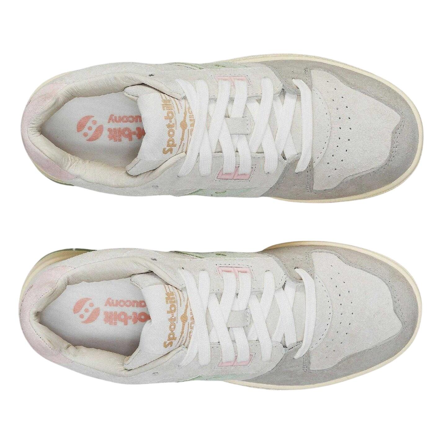 Womens/Ladies Suede Low Trainers (Beige) 4/4