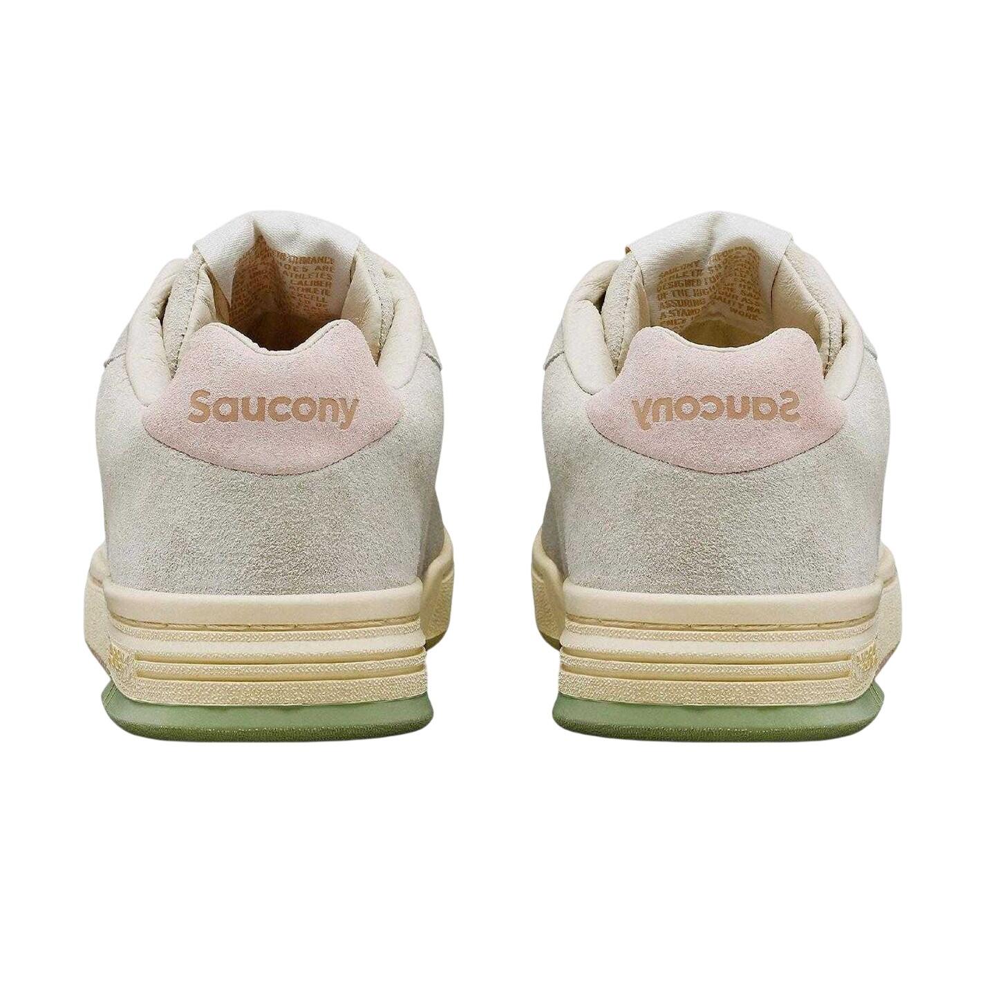 Womens/Ladies Suede Low Trainers (Beige) 2/4