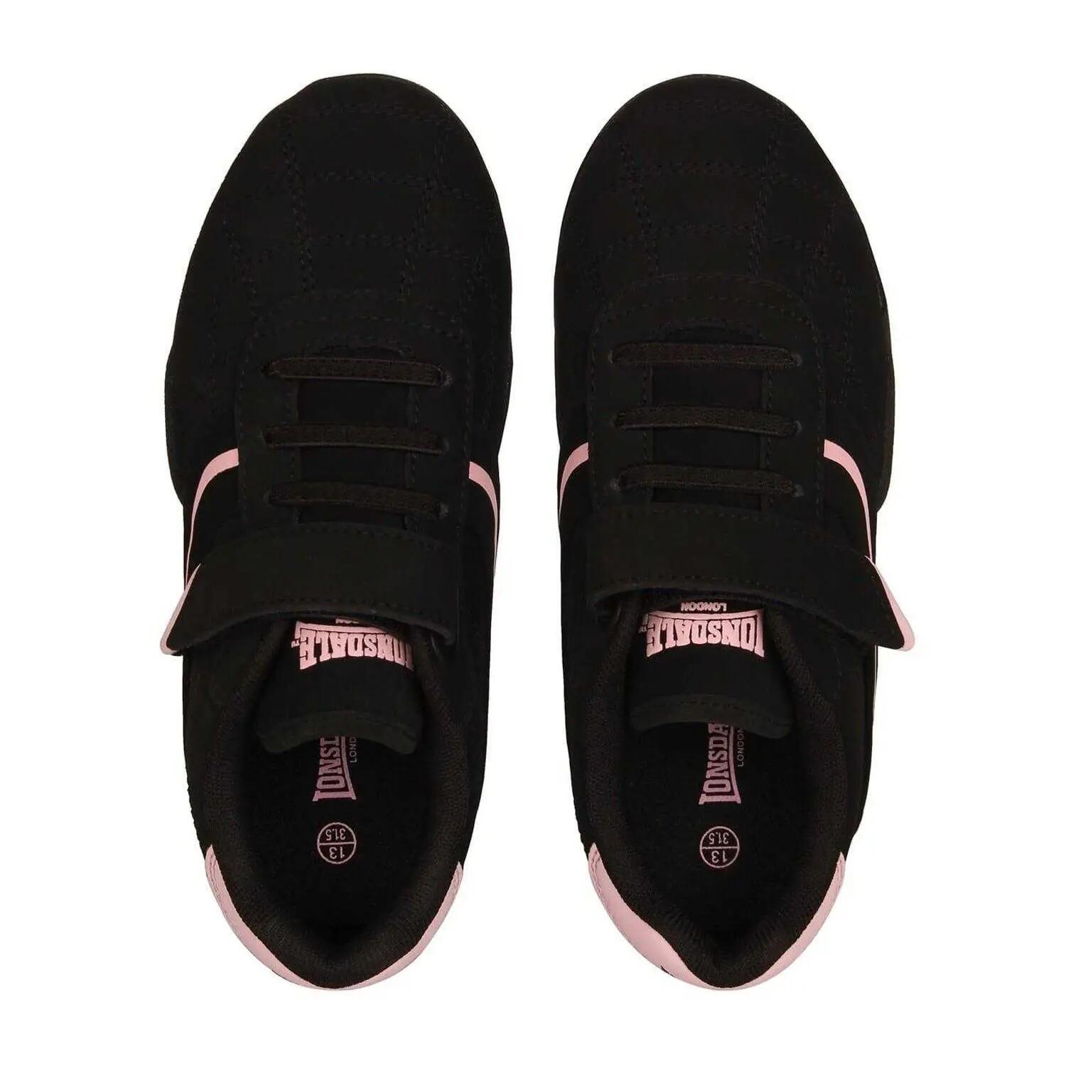 "Camden" Sneaker für , Klettverschluss Kinder Schwarz/Kirsche 4/5