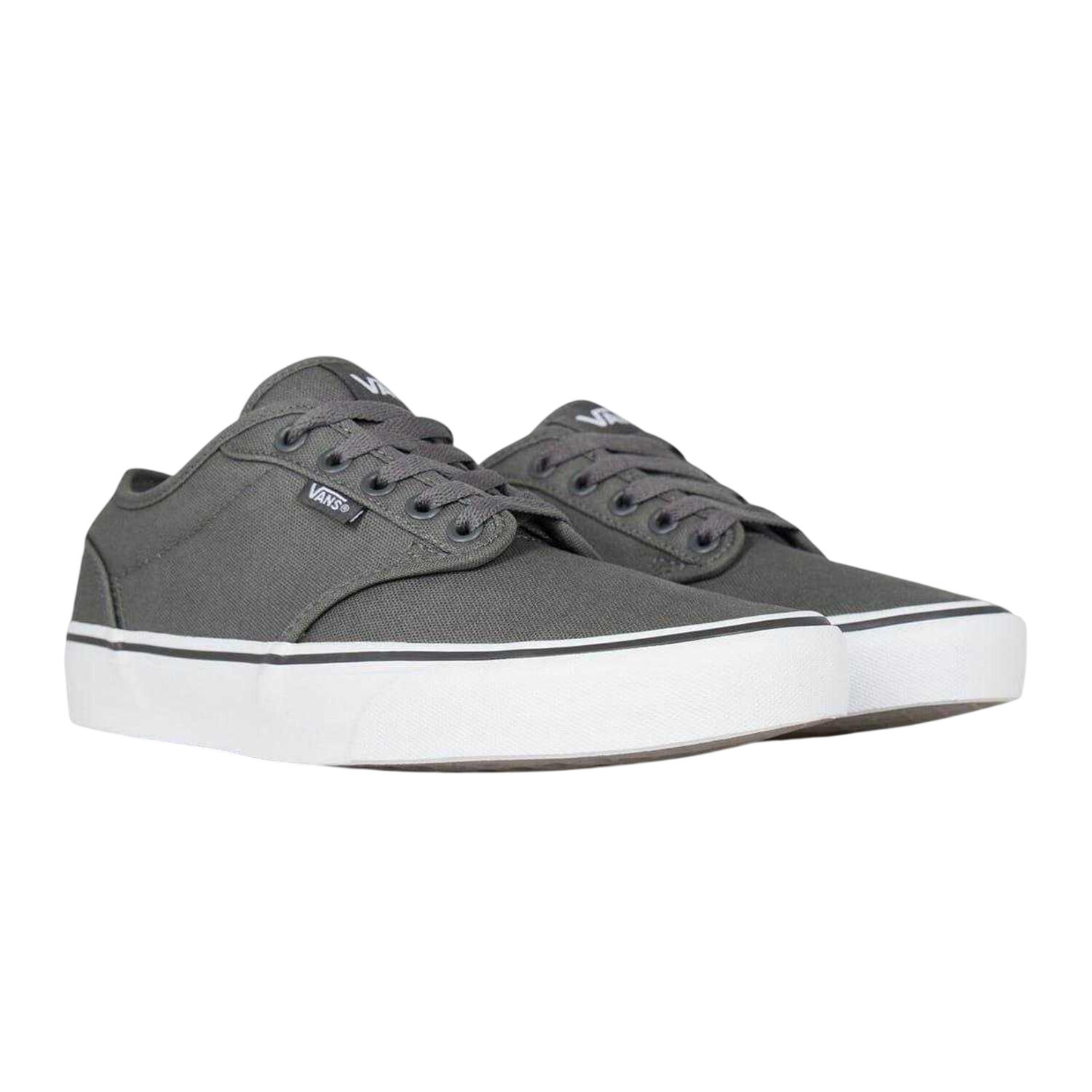 Mens Atwood Canvas Trainers (Pewter/White) 4/4